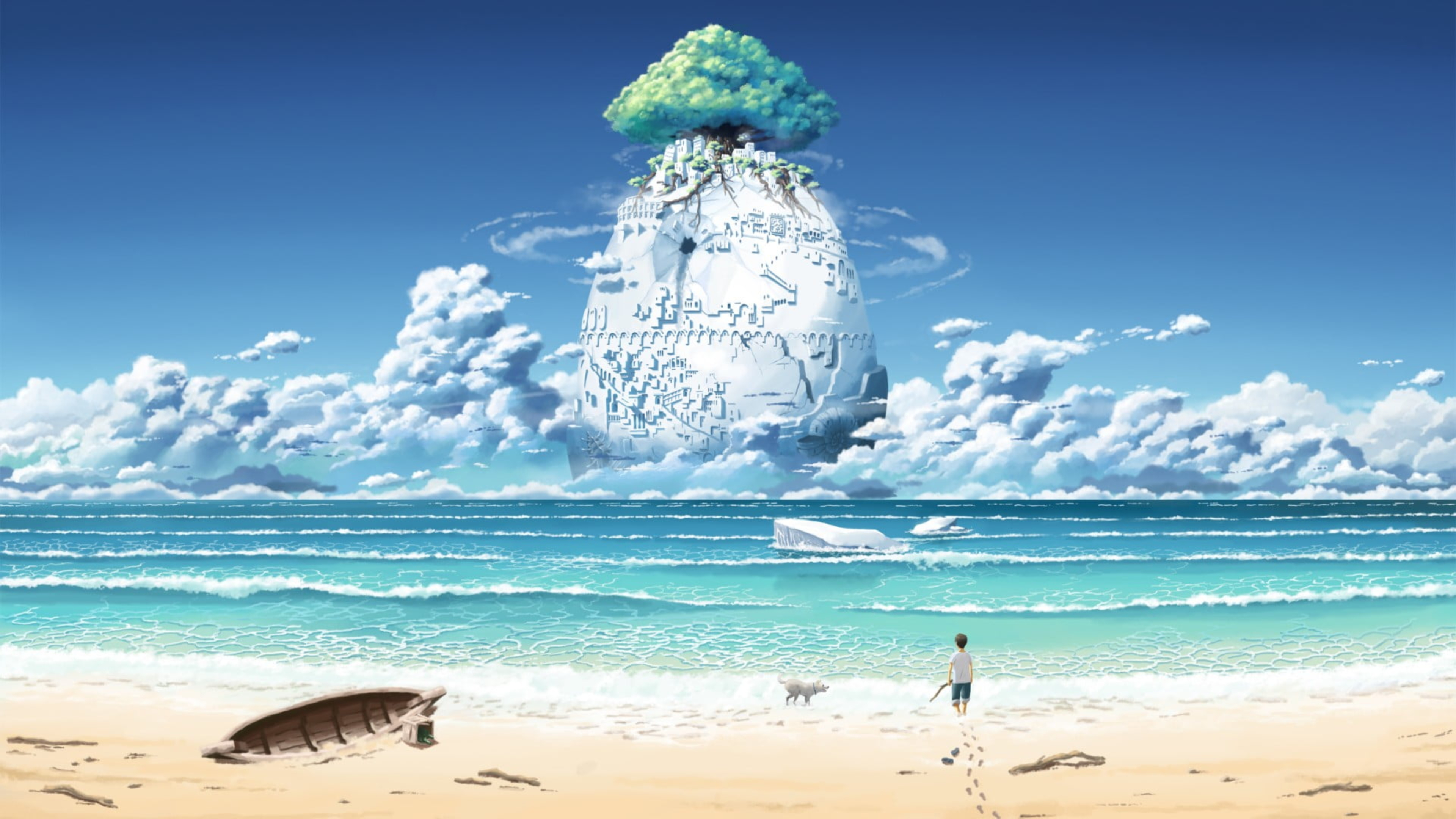 Sky, Studio Ghibli 3840x2160