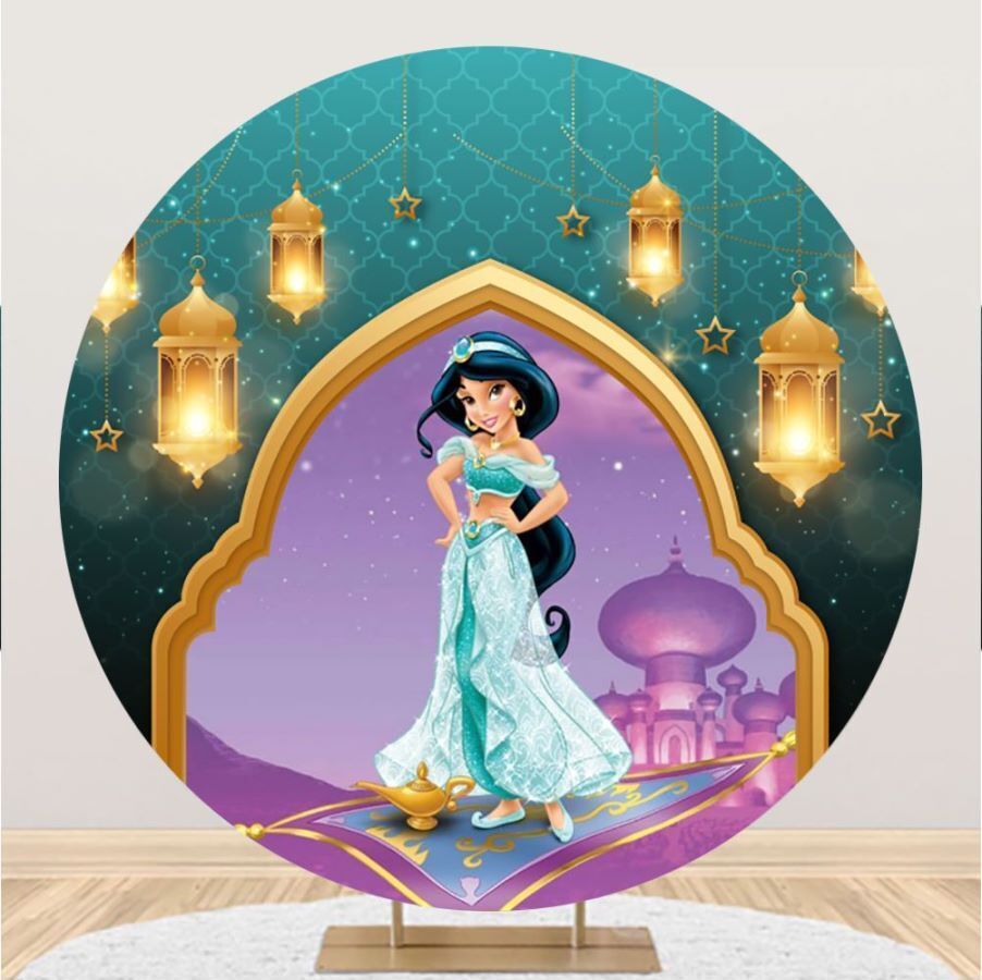 Round Princess Jasmine Aladdin Birthday