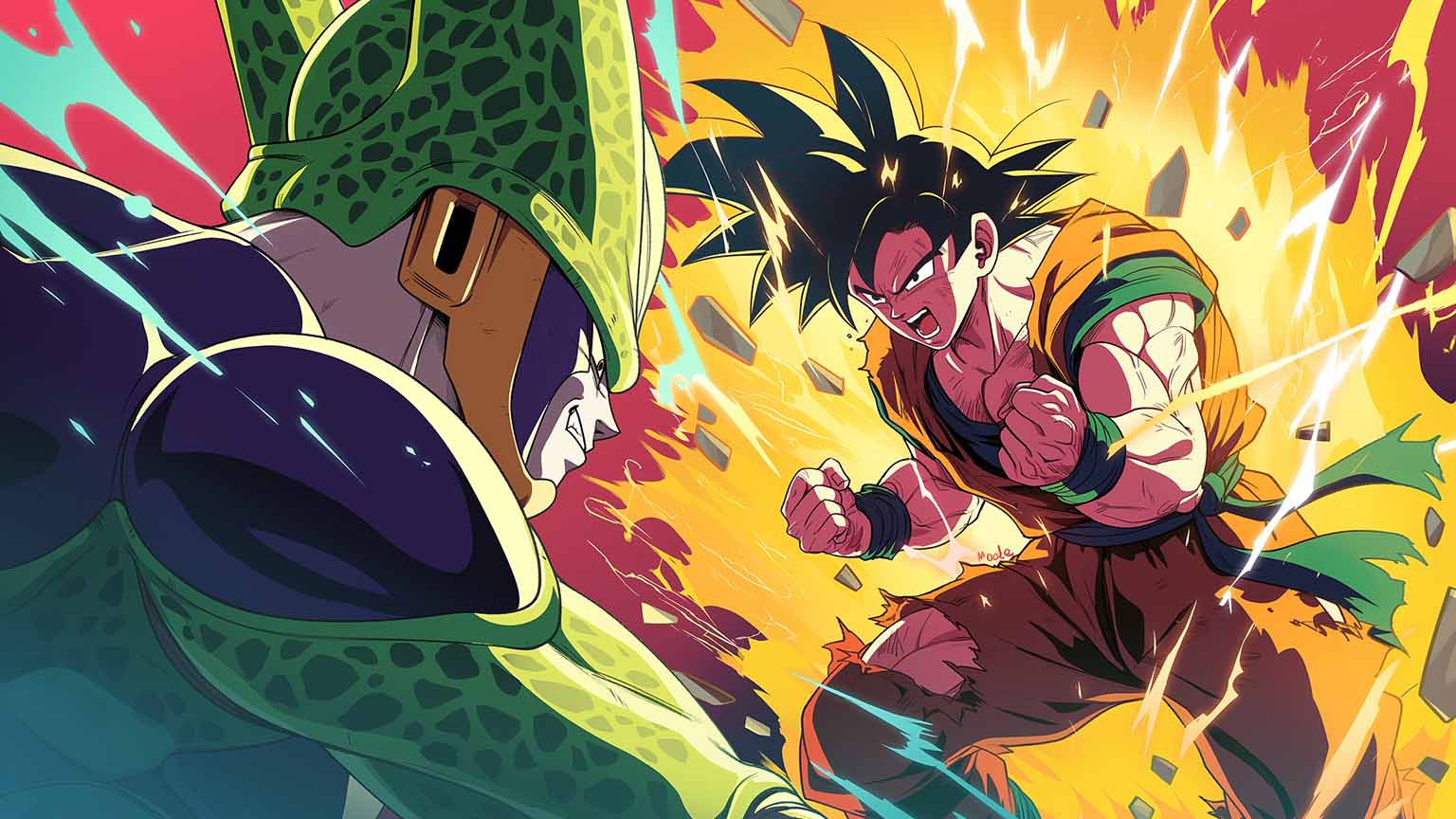 Dragon Ball Z Goku vs Cell Desktop Wallpaper %