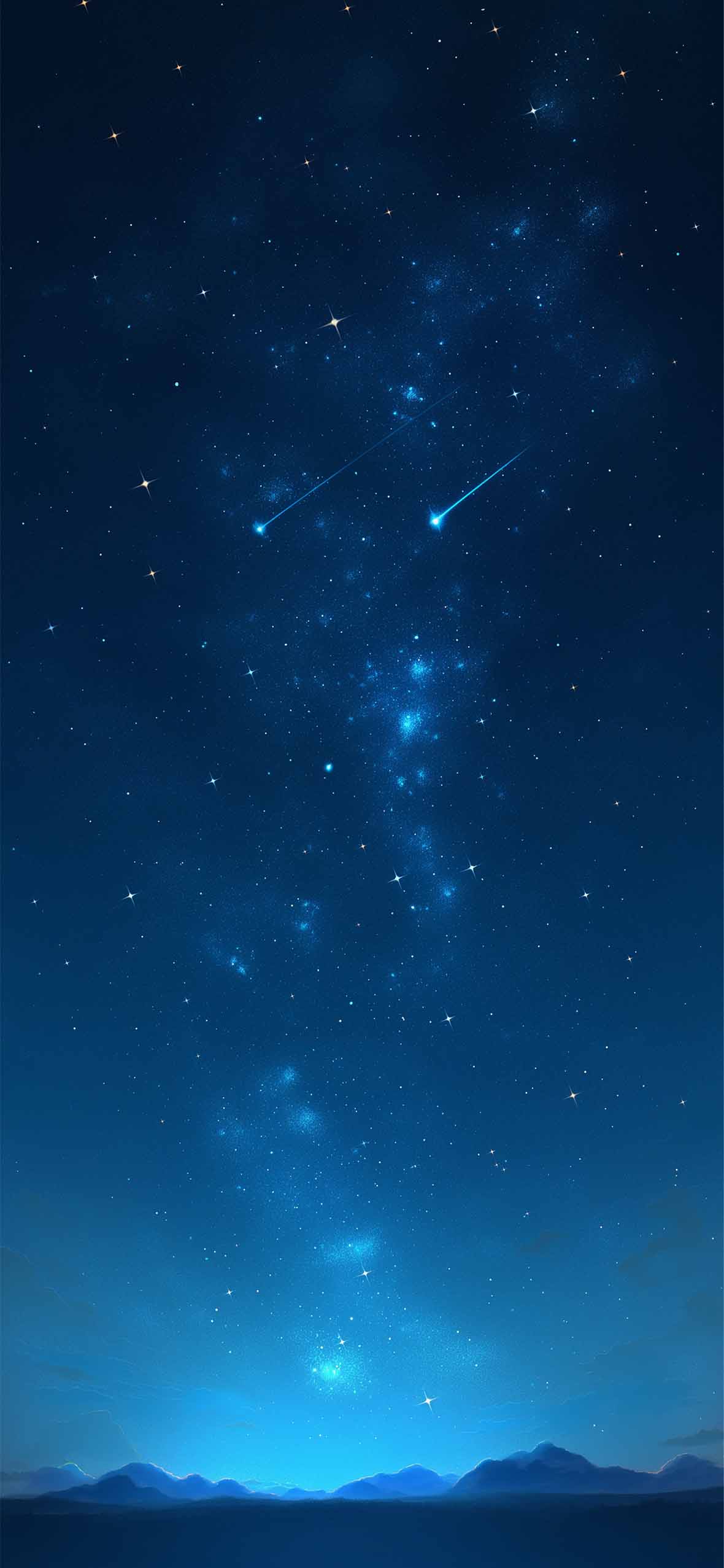 Glowing Starry Sky Nightscape Phone