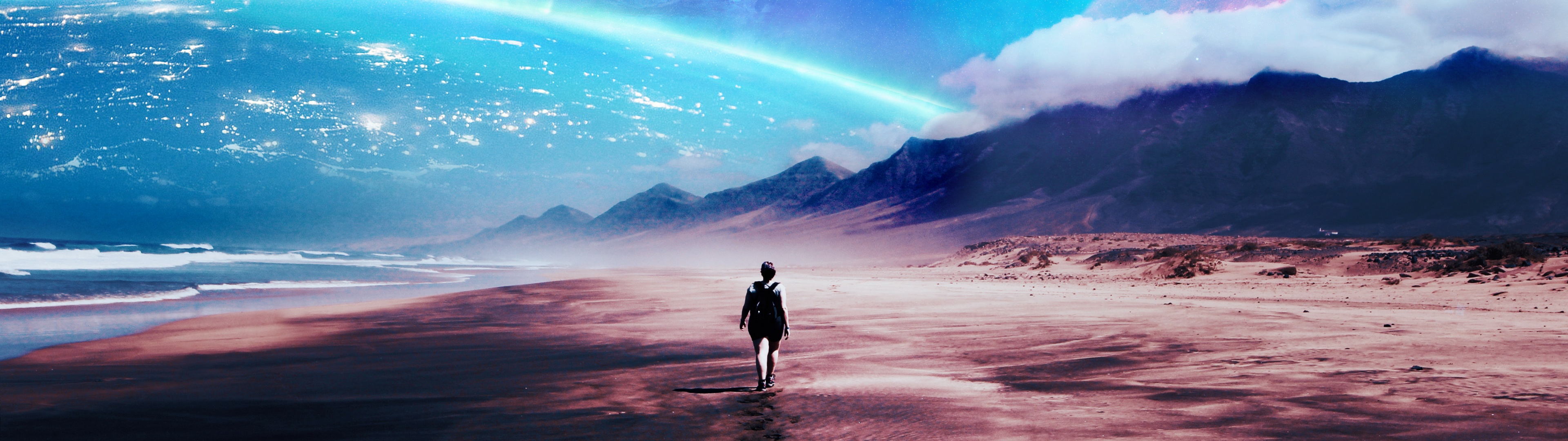 Alone Wallpaper 4K, Beach, Lost