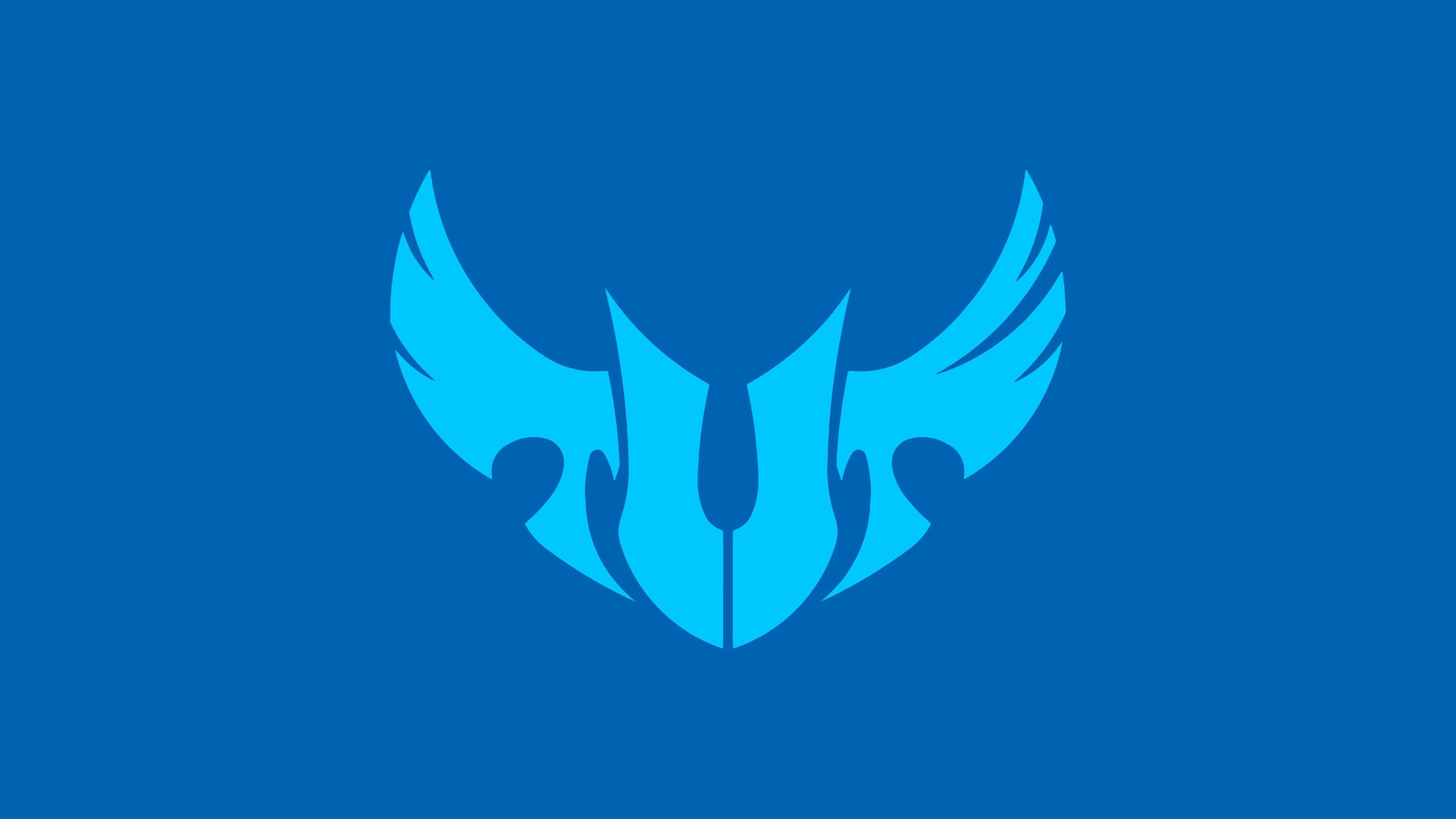 Wallpaper Logo, ASUS, Blue Background