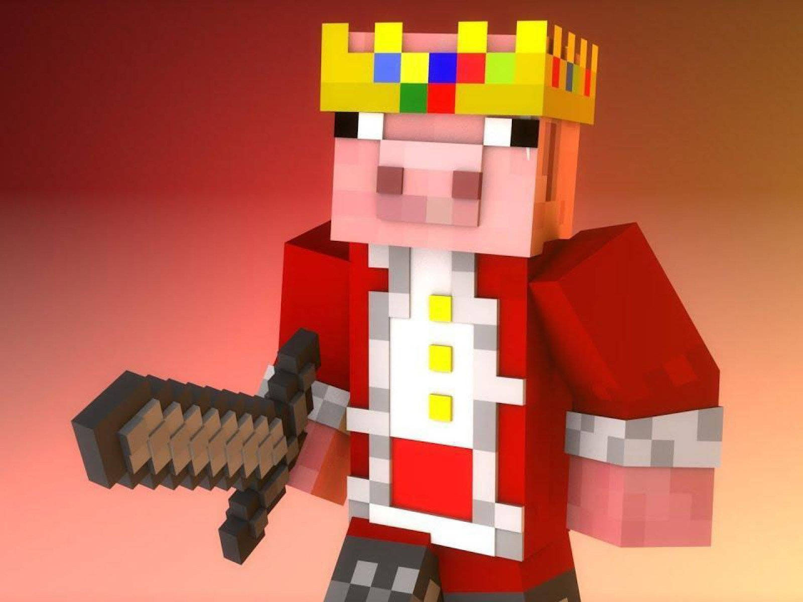 Minecraft Technoblade Holding Sword
