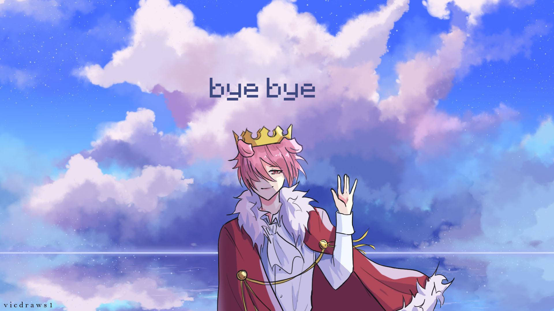 Waving Technoblade Anime Fan Art