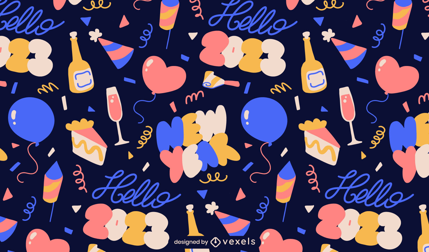 New Year Holiday Party Pattern Design