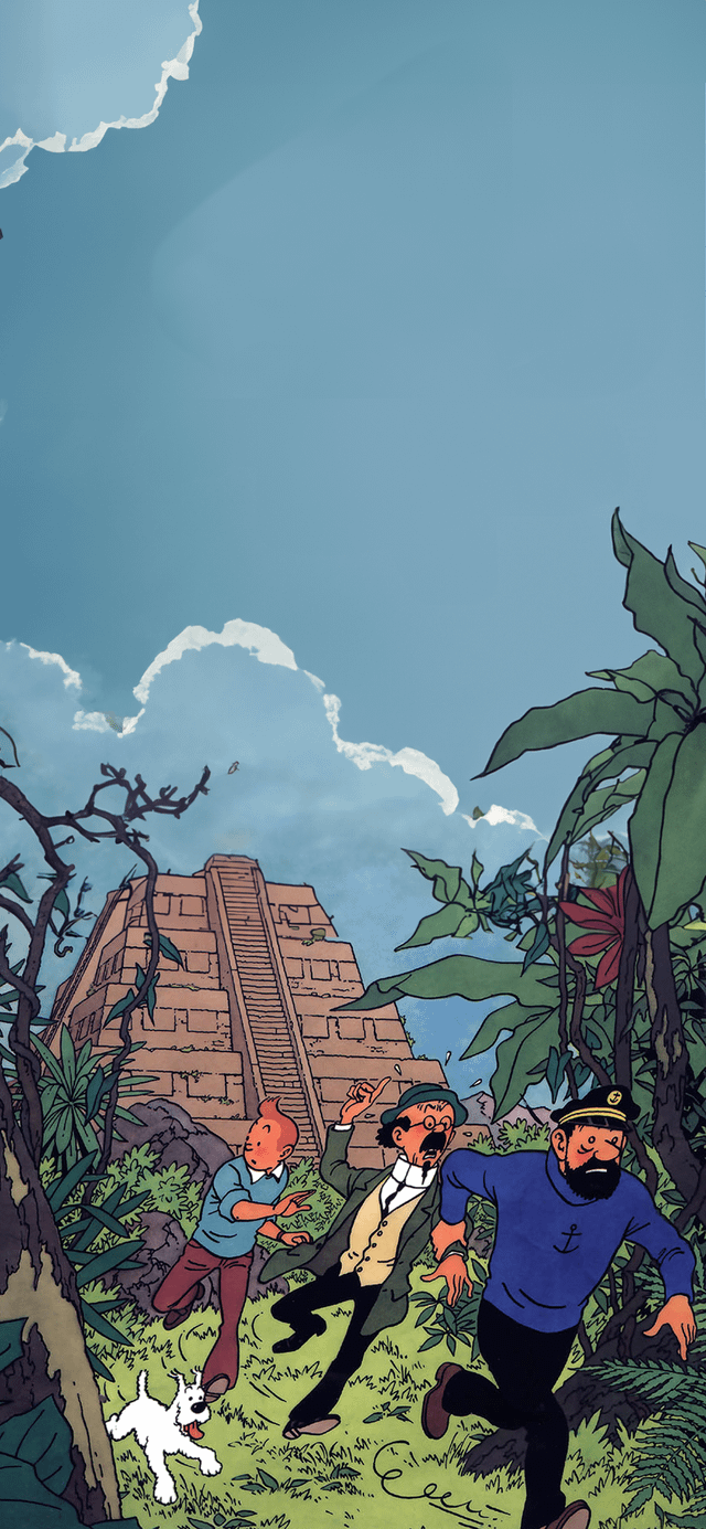 Expanded some Tintin wallpaper using