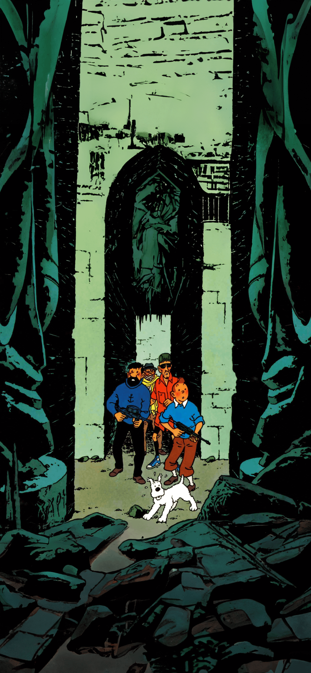 Expanded some Tintin wallpaper using