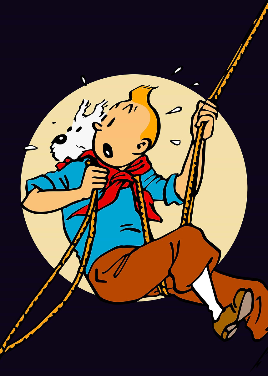 tintin hanging out' Poster, picture