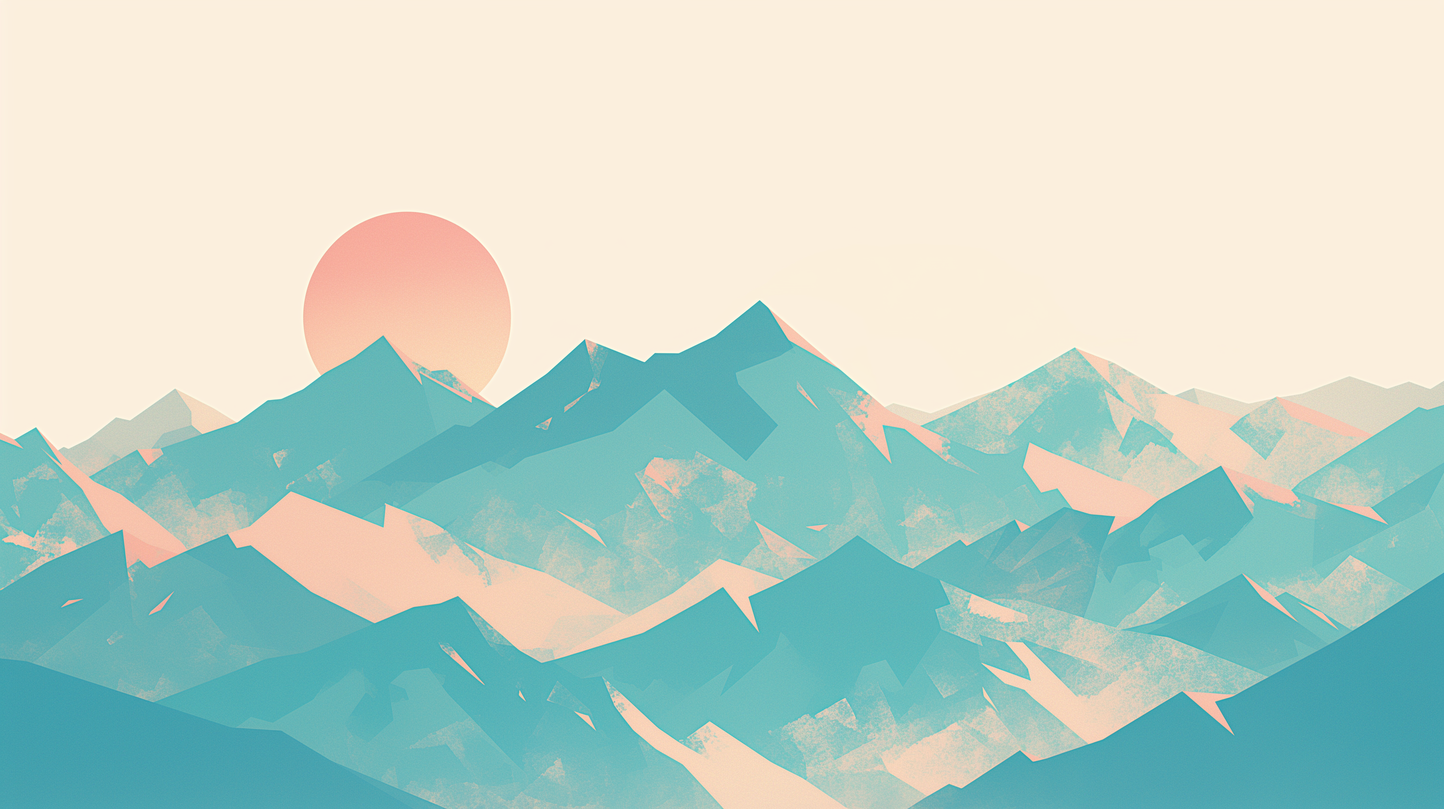 Mountain Mural Wallpaper. Pastel Color