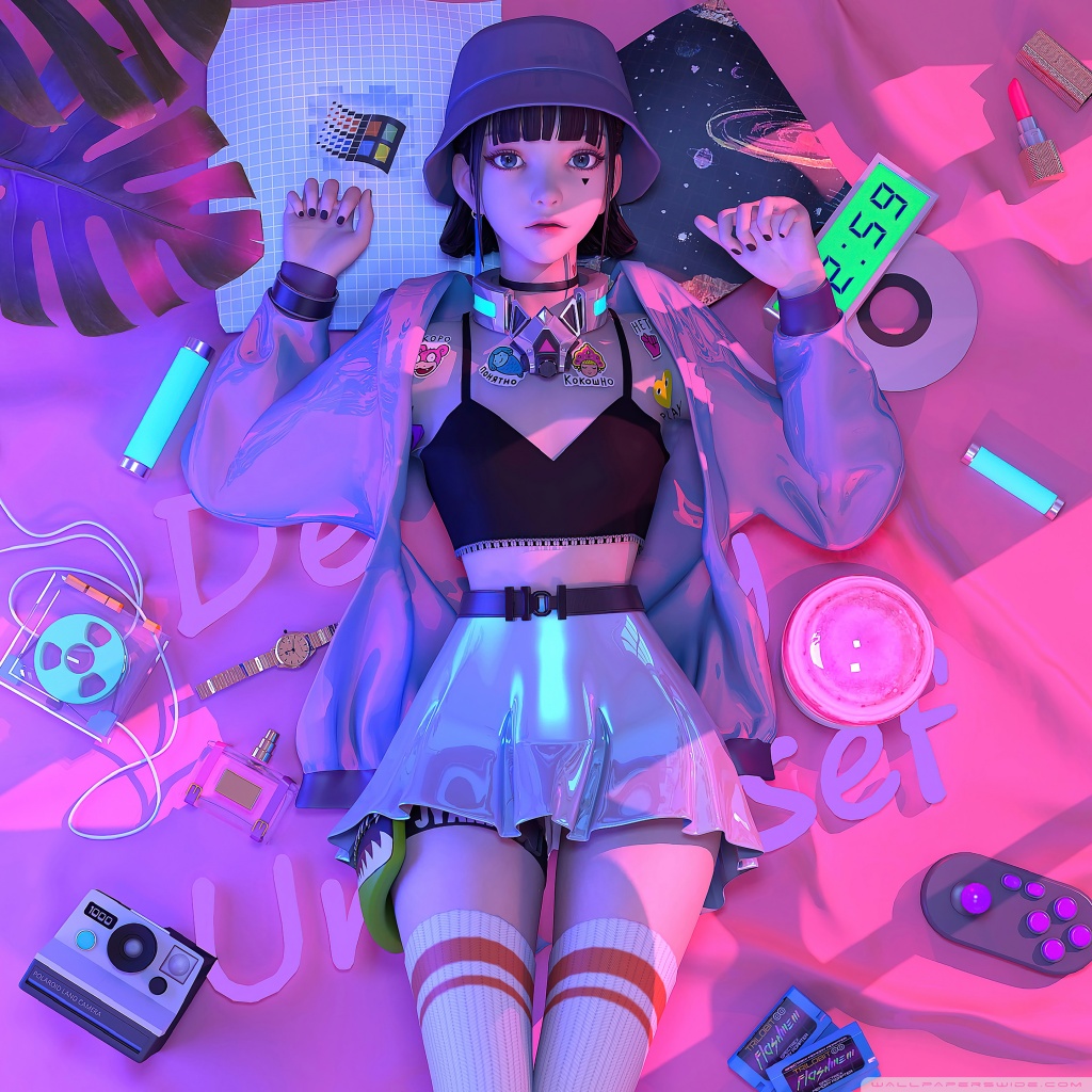 Cute Anime Girl 4K UHD Wallpaper