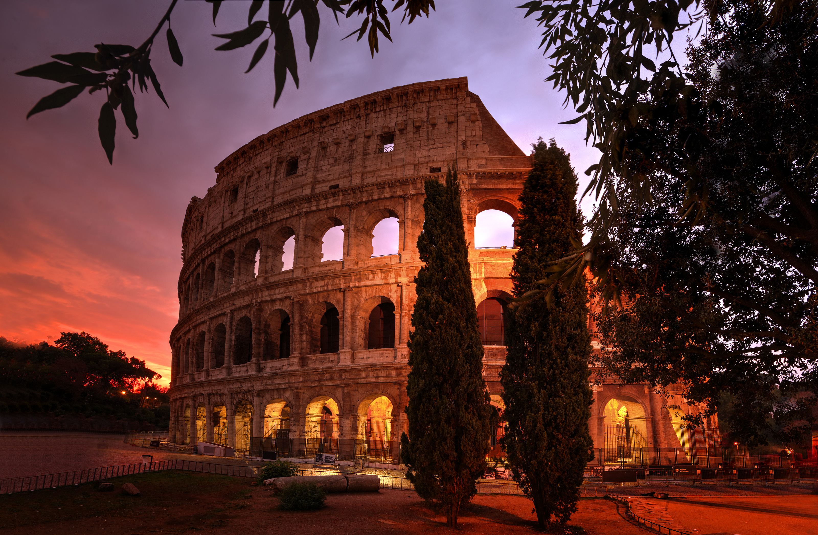 Colosseum Sunrise Mural Your Way