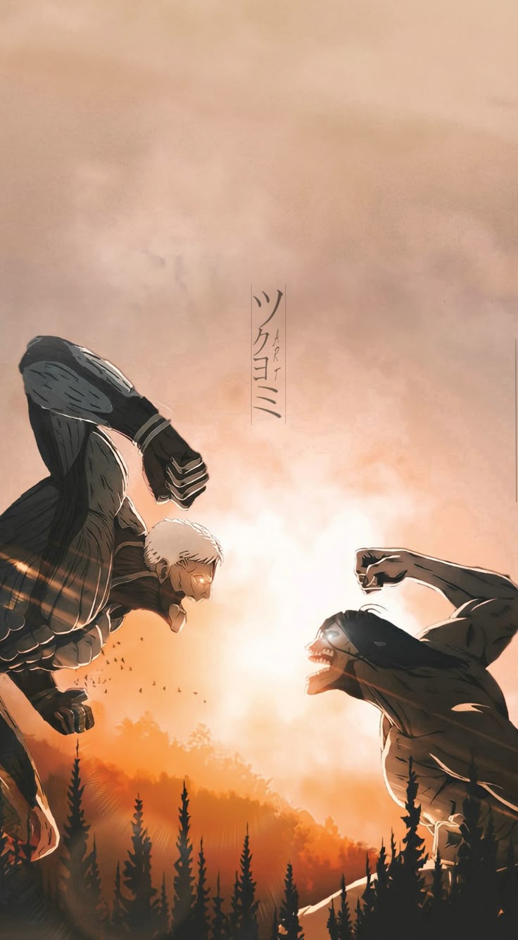 Attack titan vs Armored titan (wallpaper)