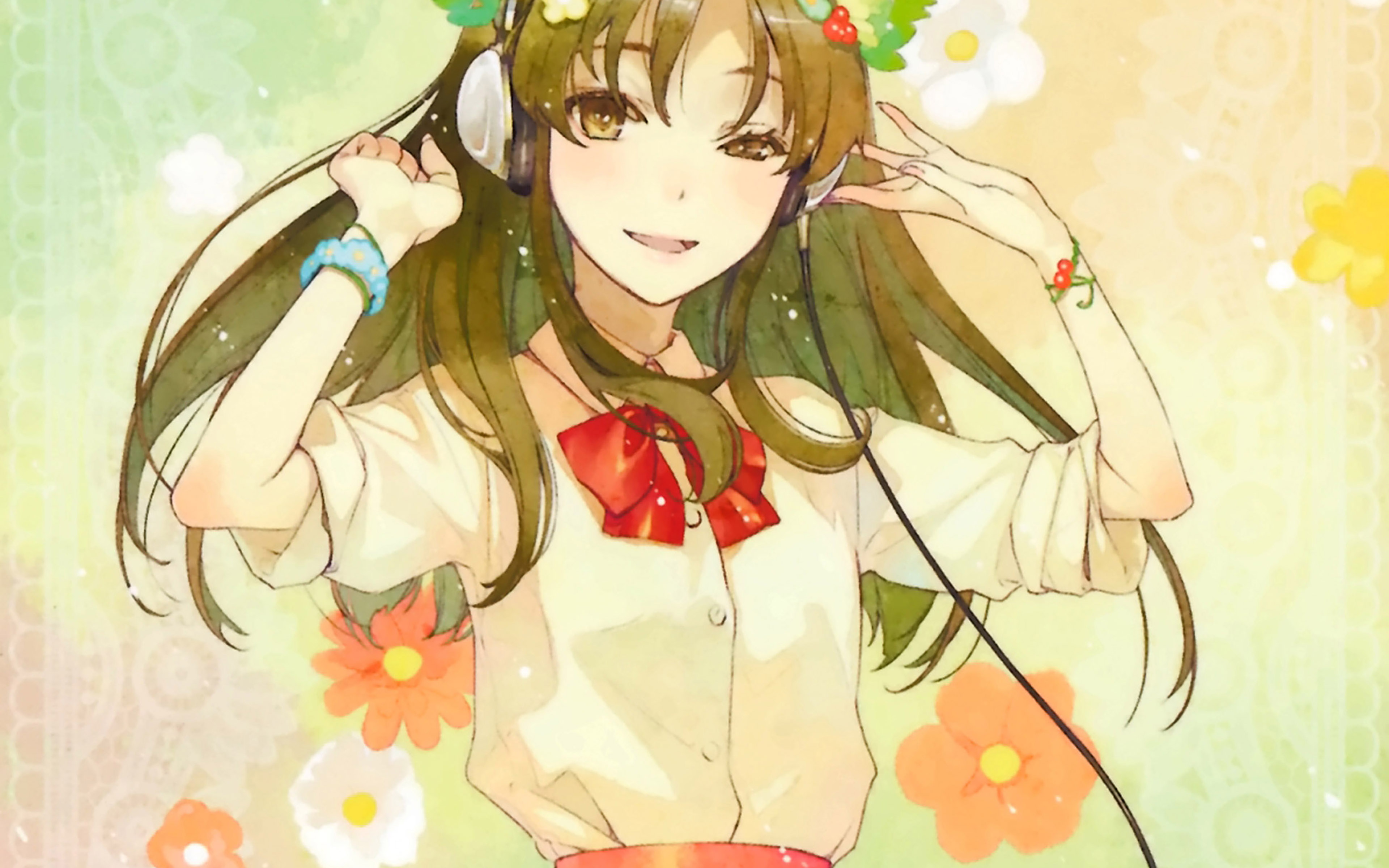 Wallpaper Flower Girl Flowers