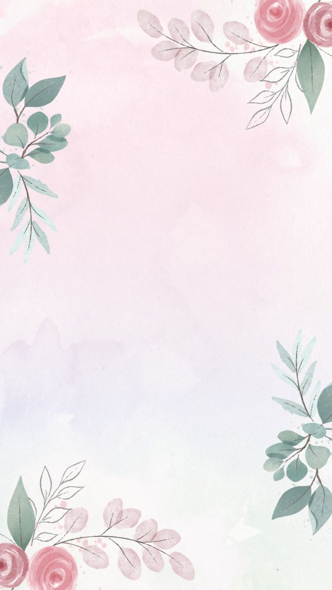 Pink Green Beautiful Flower Watercolor