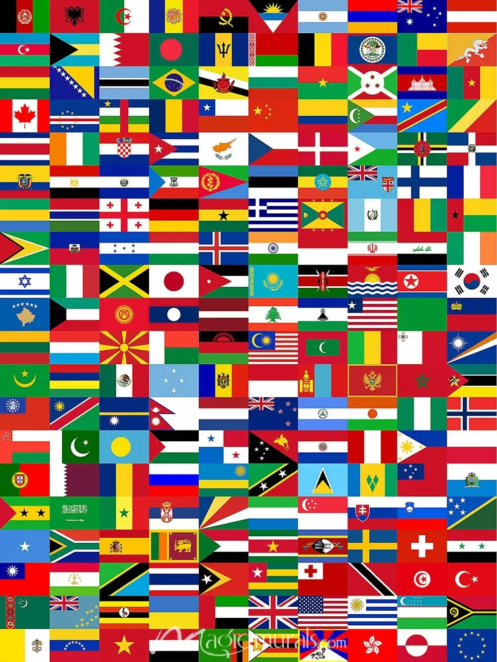 World Flags Wallpaper Wall Mural