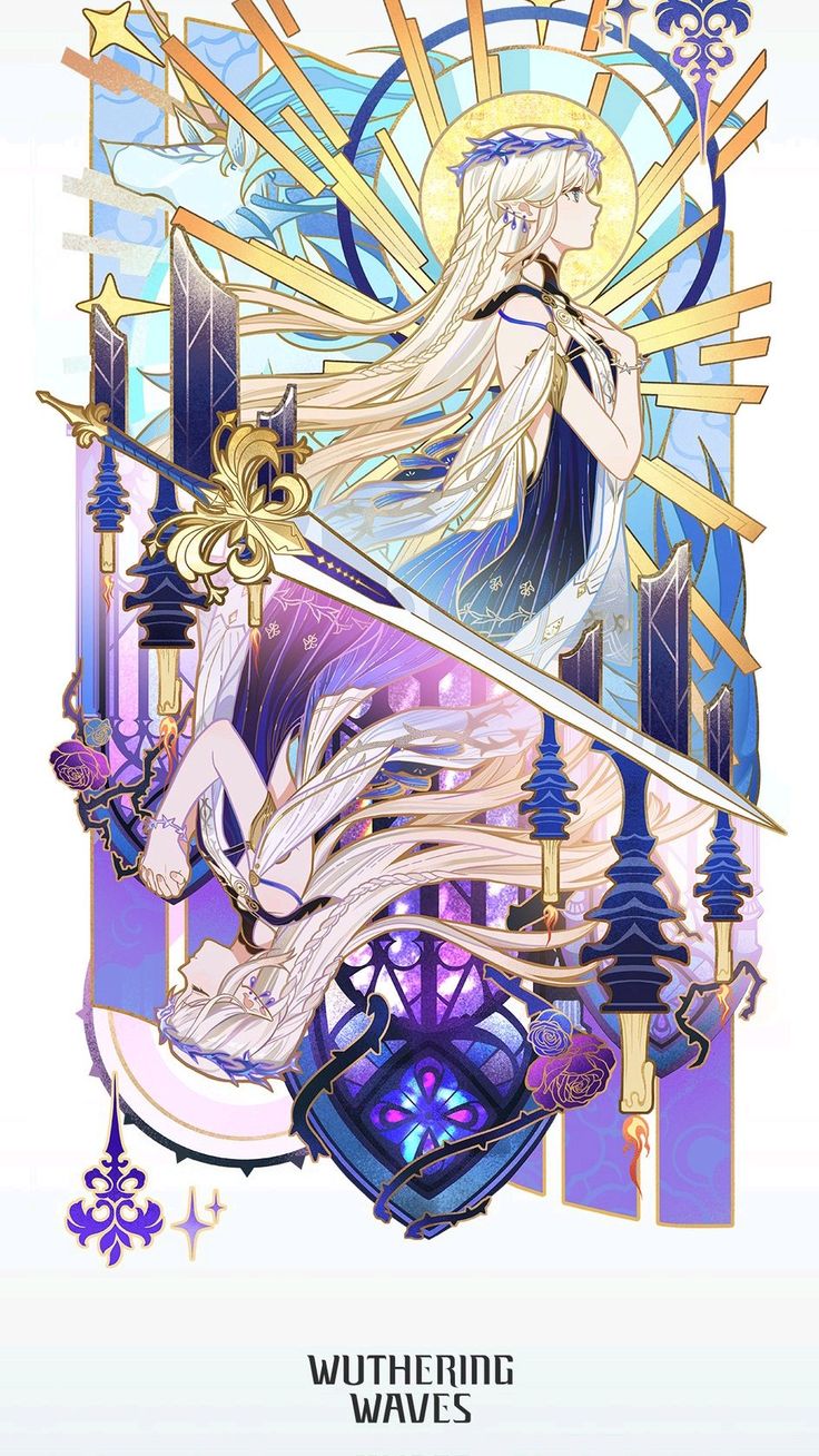 waves wallpaper, anime