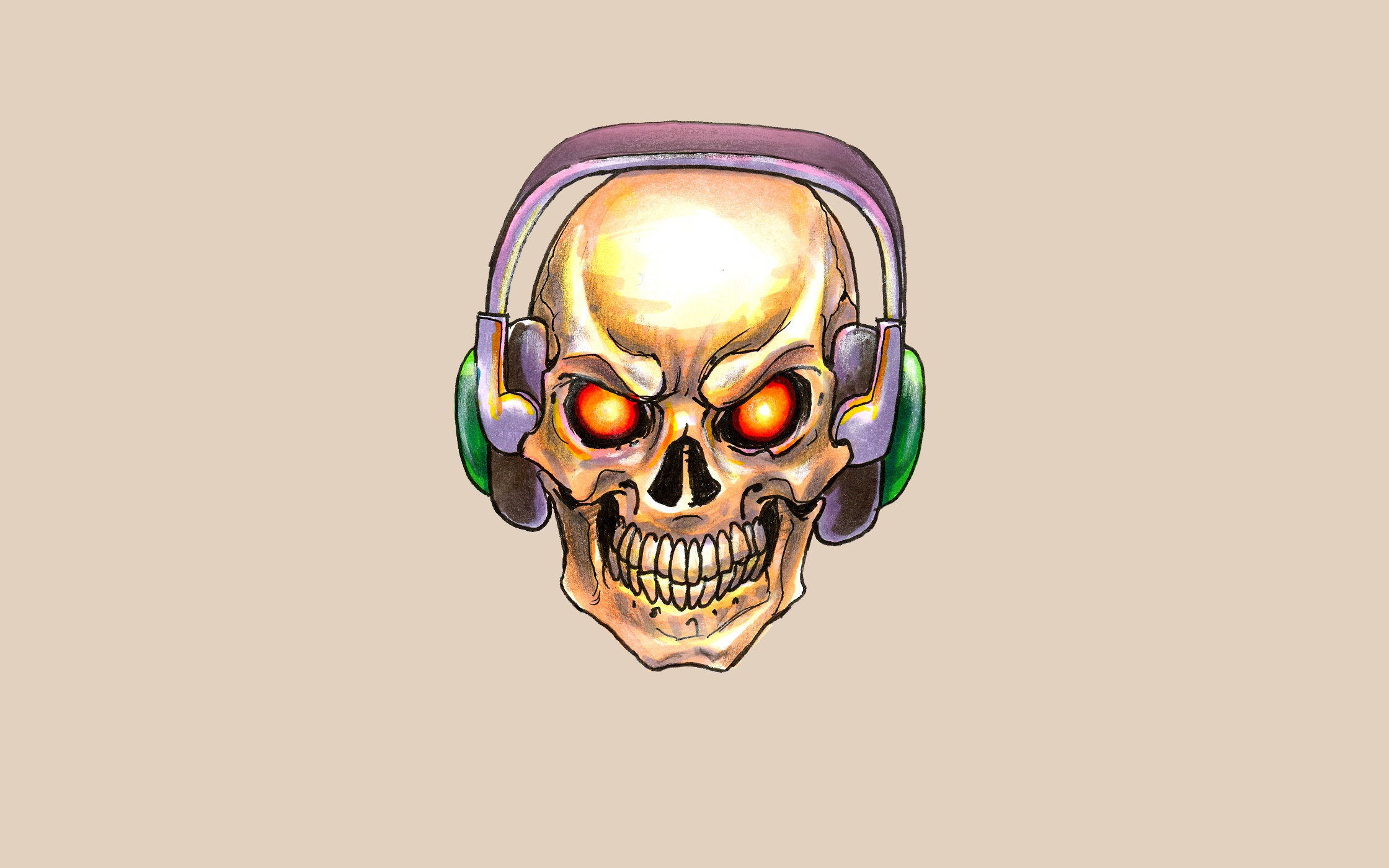 Wallpaper skull, minimalism, head