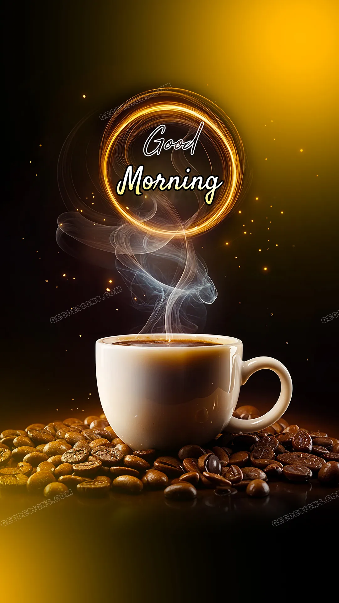 Good Morning with a cup of coffee image
