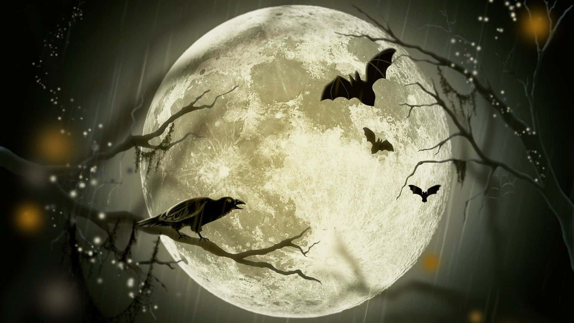 Full Moon Halloween Zoom Background