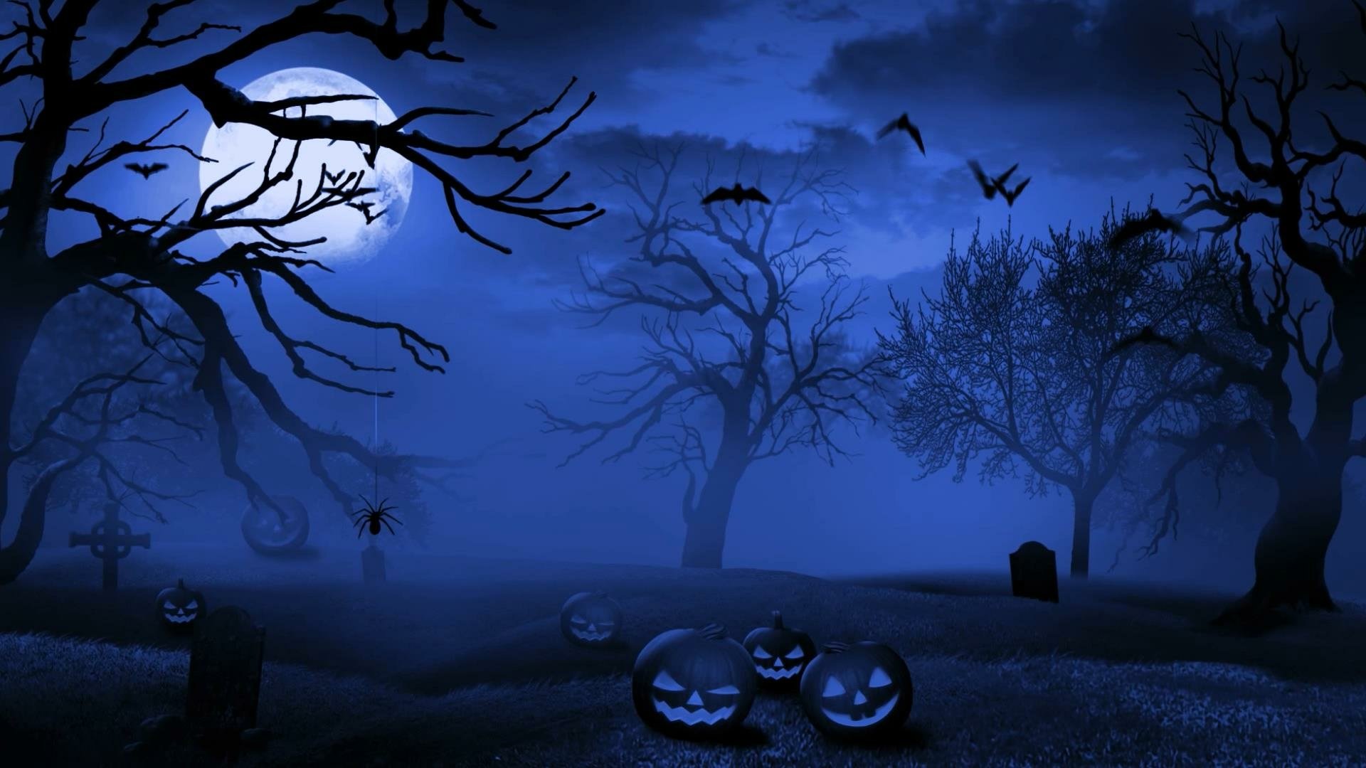 HD Halloween Wallpaper with Bats