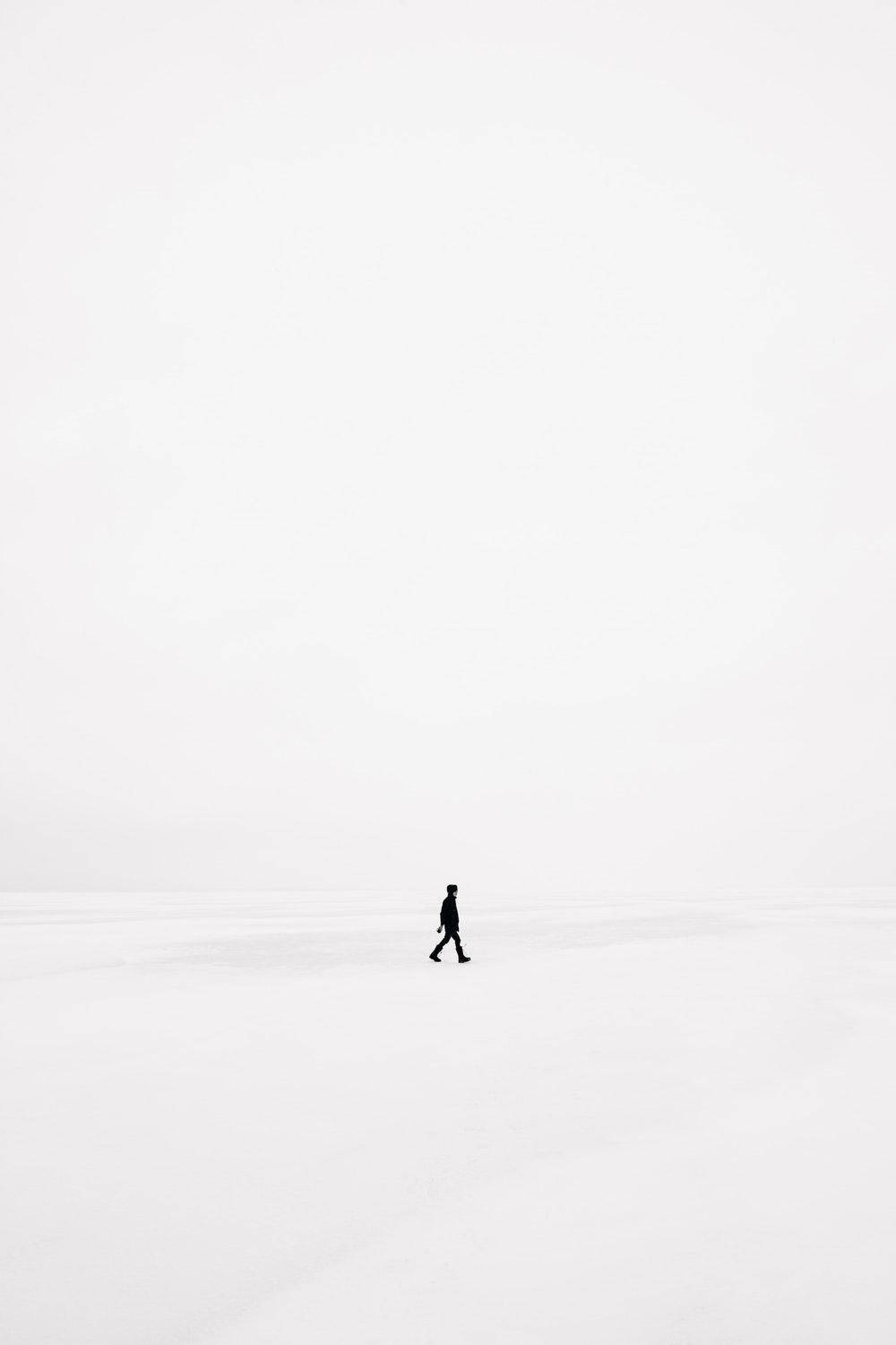 Minimalist Aesthetic Man Walking