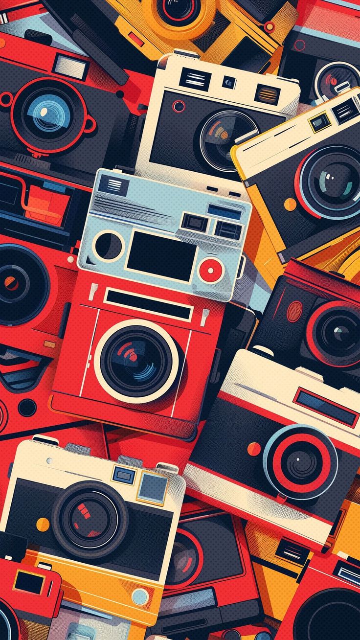Wallpaper camera, colors, bright, art