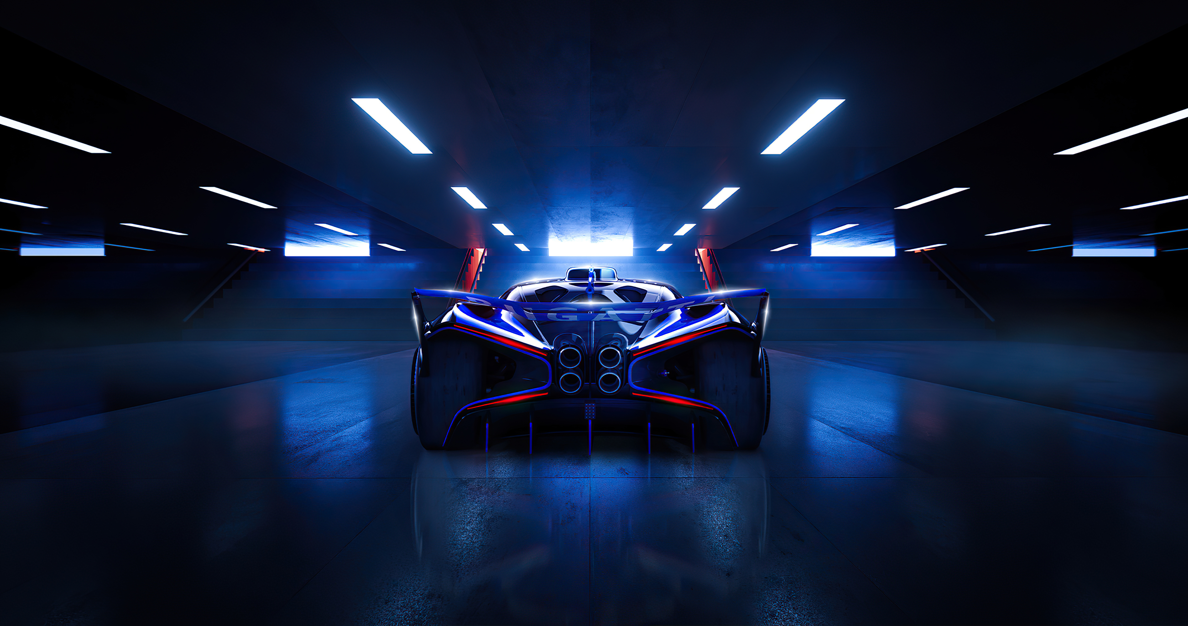 Bugatti Bolide Rear Look 4k Wallpaper