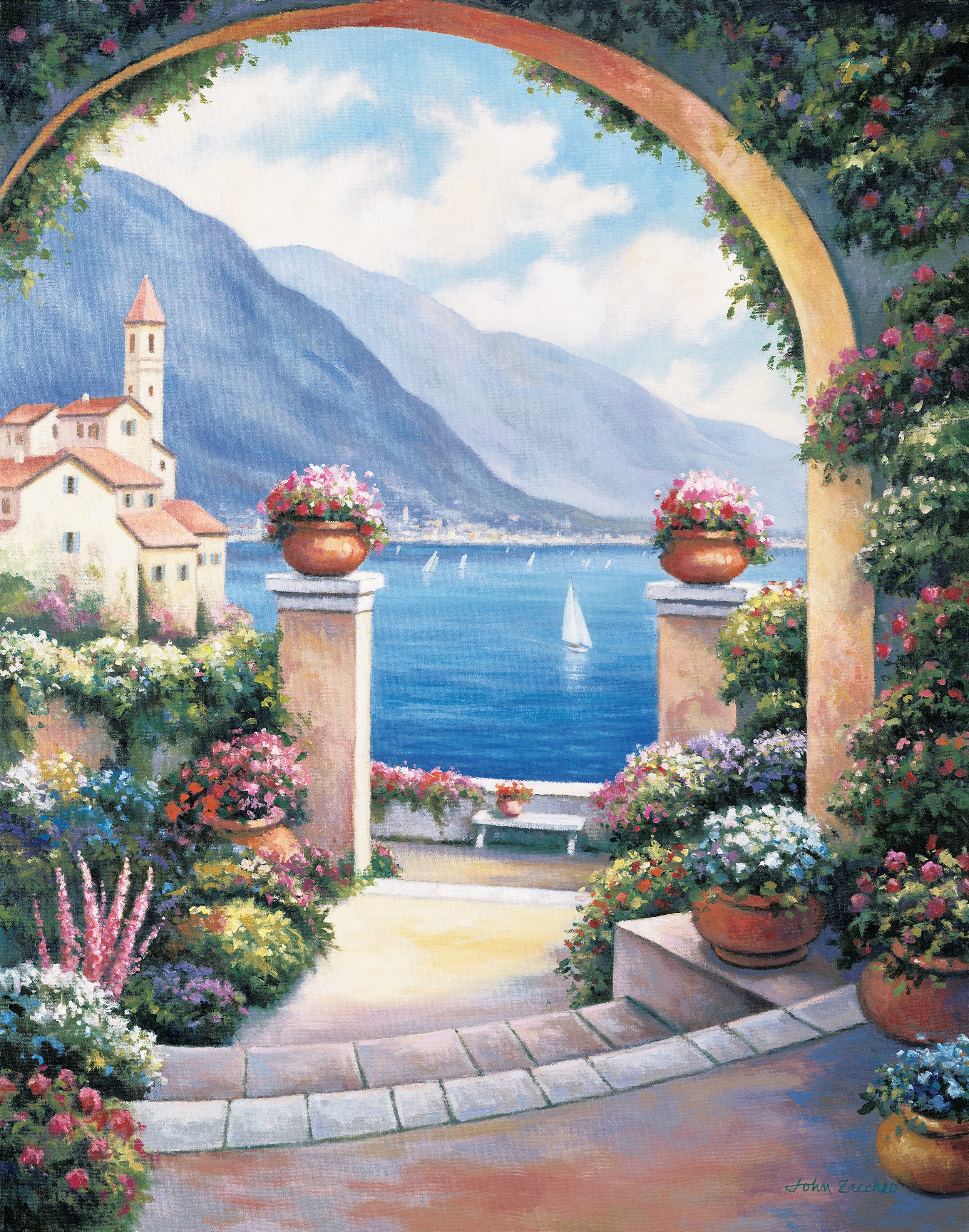 Mediterranean Archway Wallpaper Mural