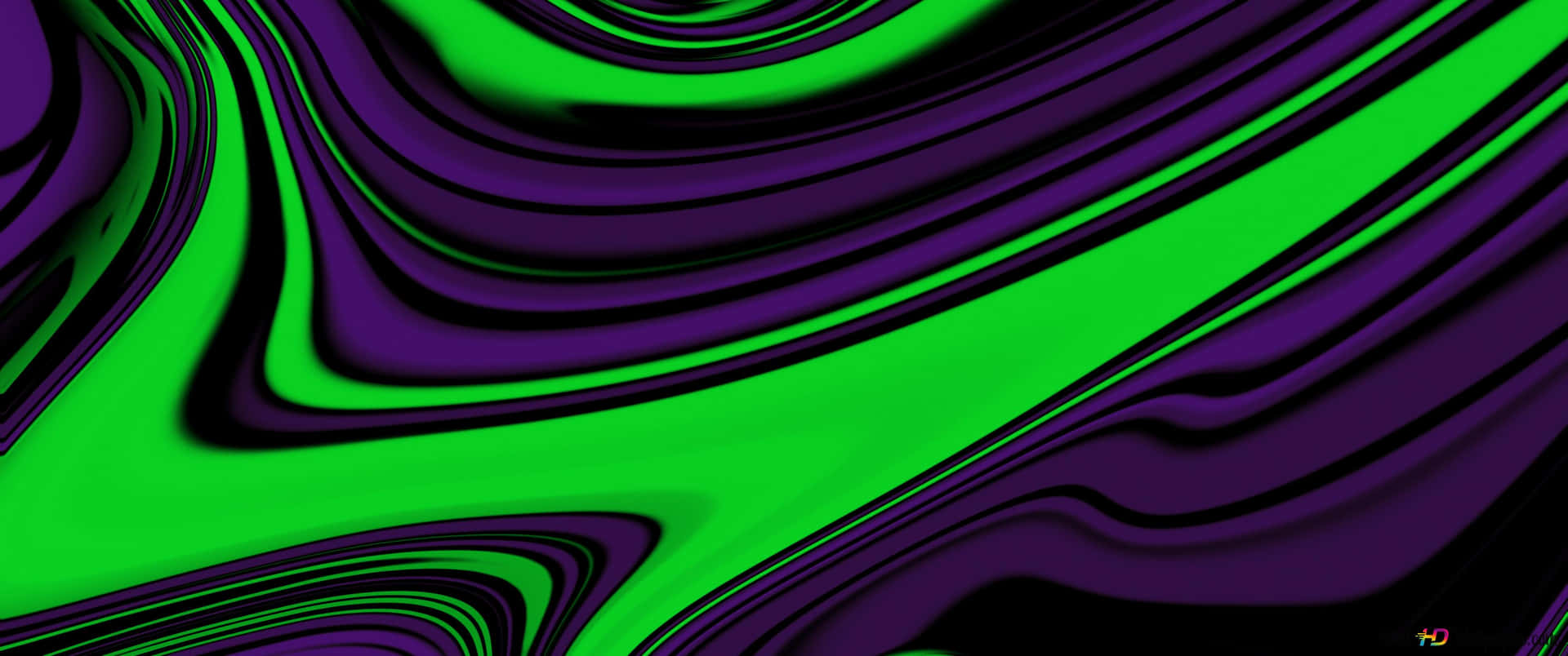 Neon Green And Purple Wallpaper
