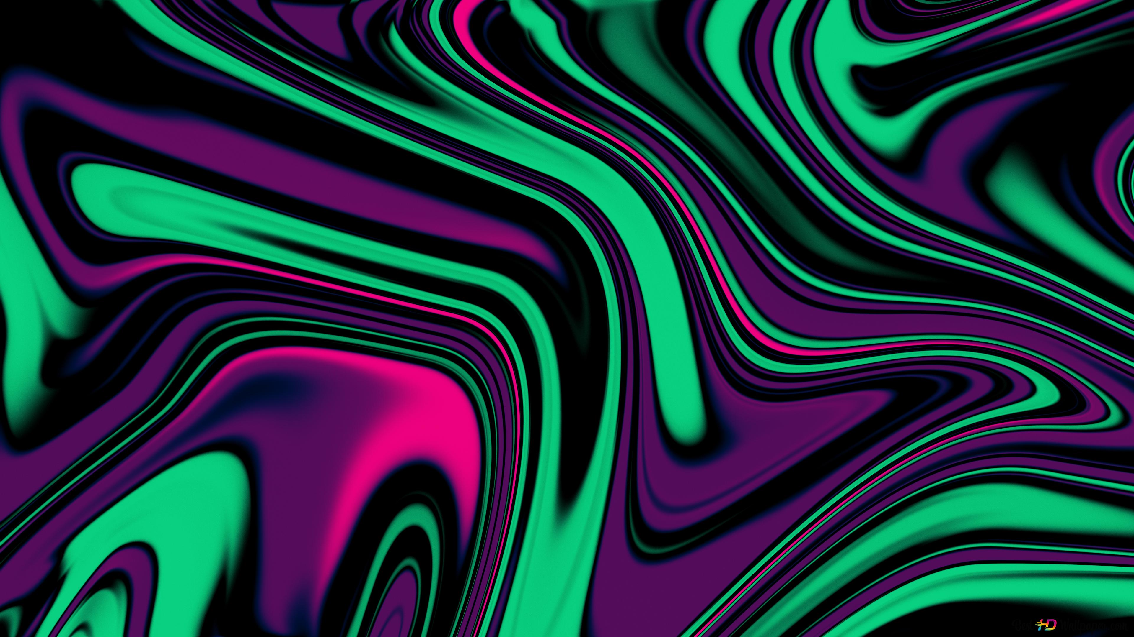 Digital art, abstract, colorful, liquid