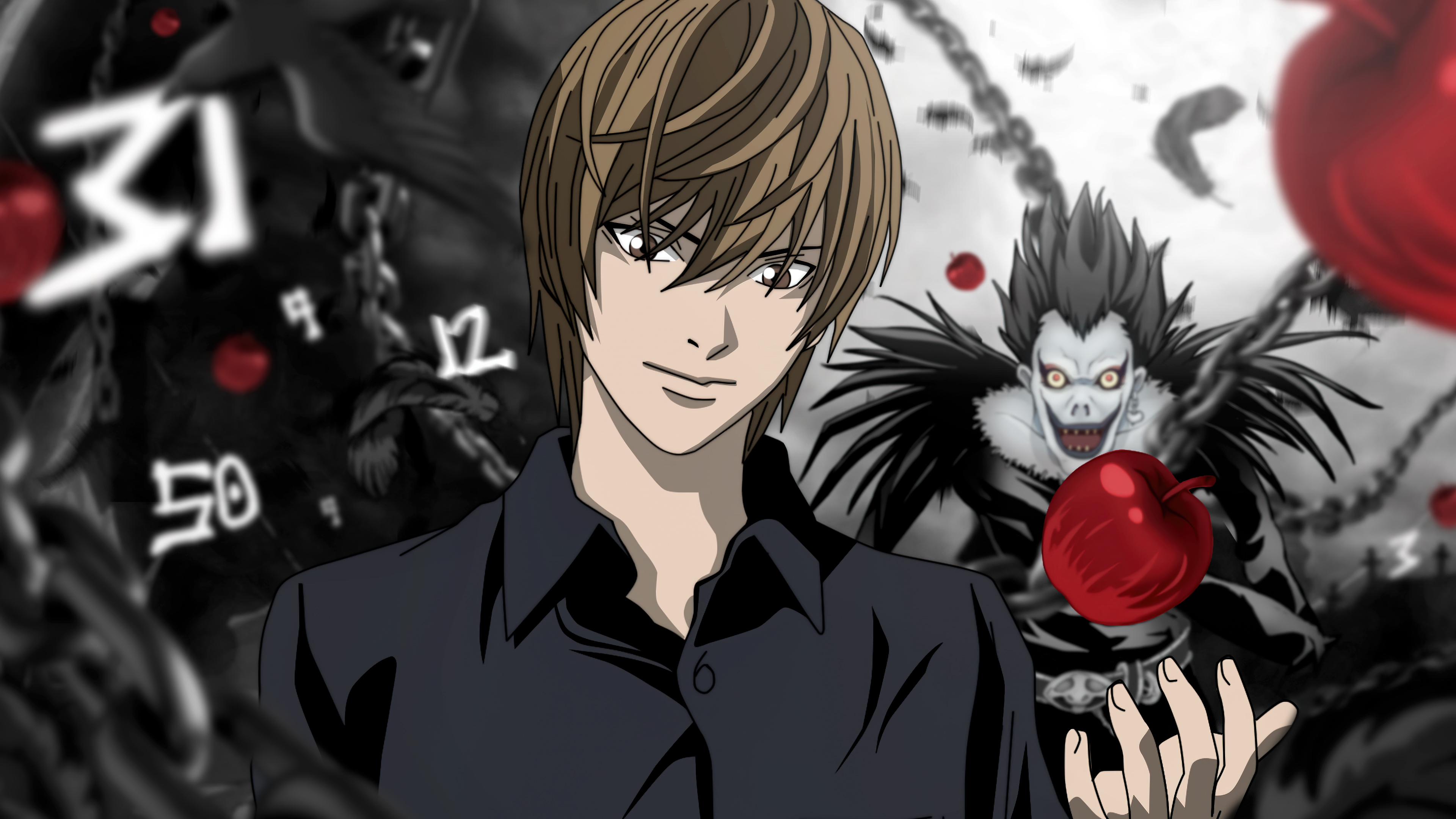Death Note Wallpaper 4K, Light Yagami, Fan Art