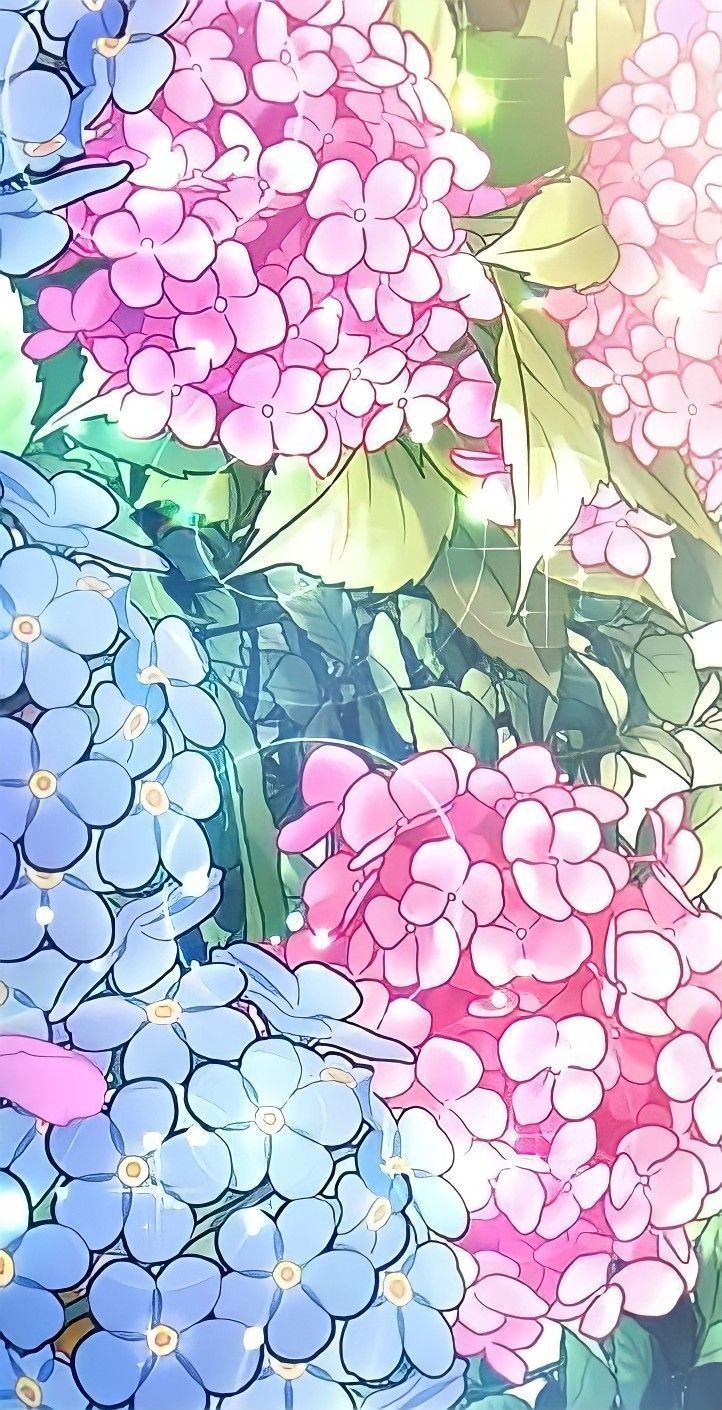Colorful Anime Flower Wall Art