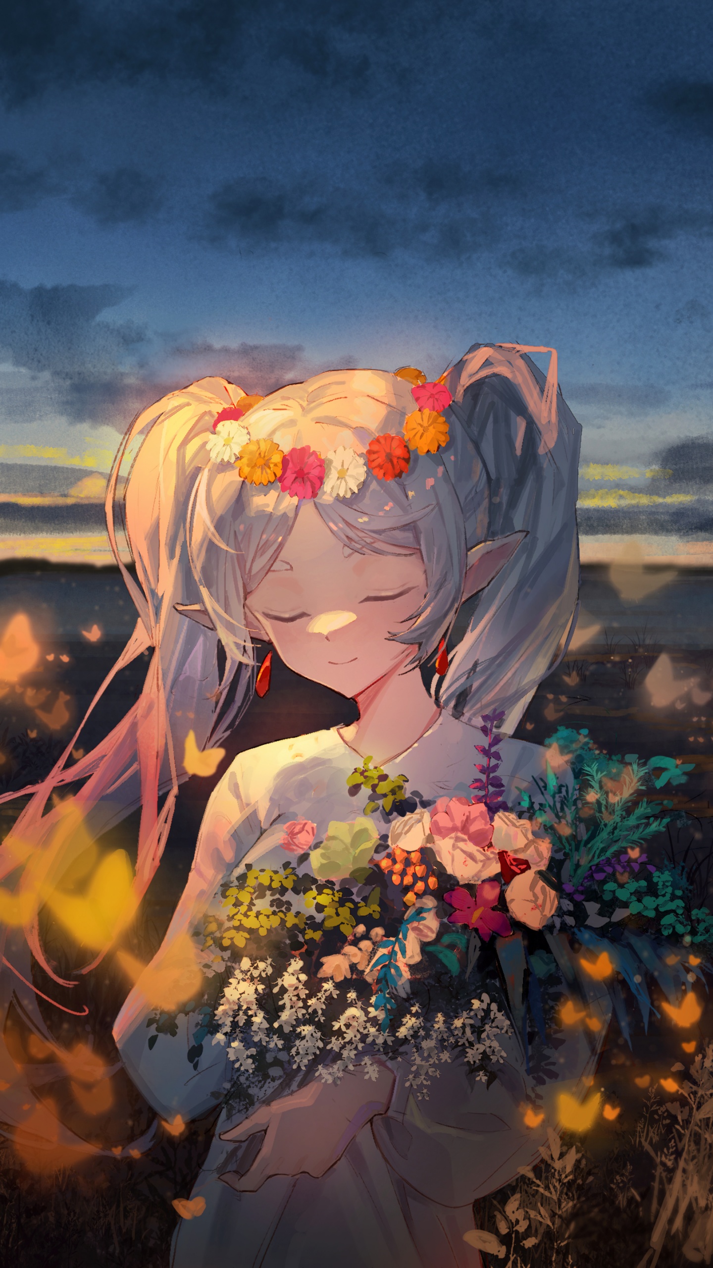 Frieren Wallpaper 4K, Anime girl, Surreal