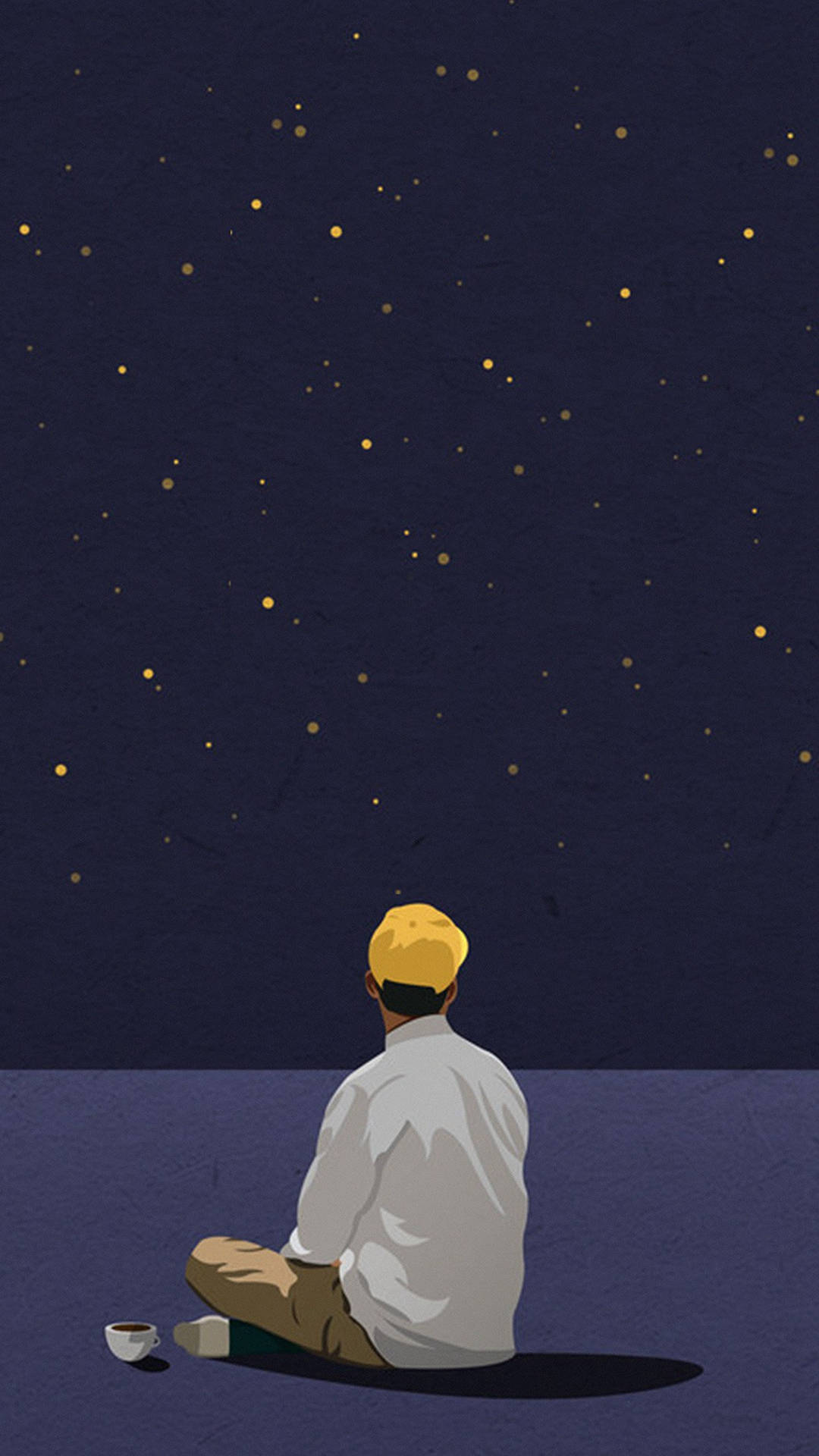 Man And Sky Art iPhone Wallpaper