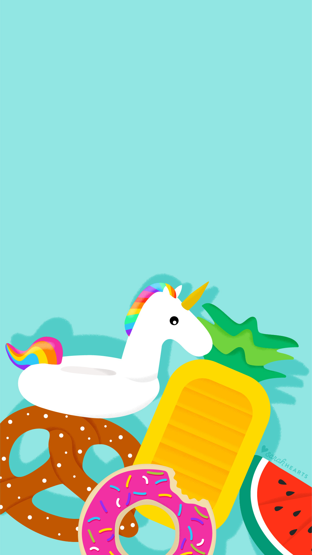 June 2017 Pool Float Calendar Wallpaper