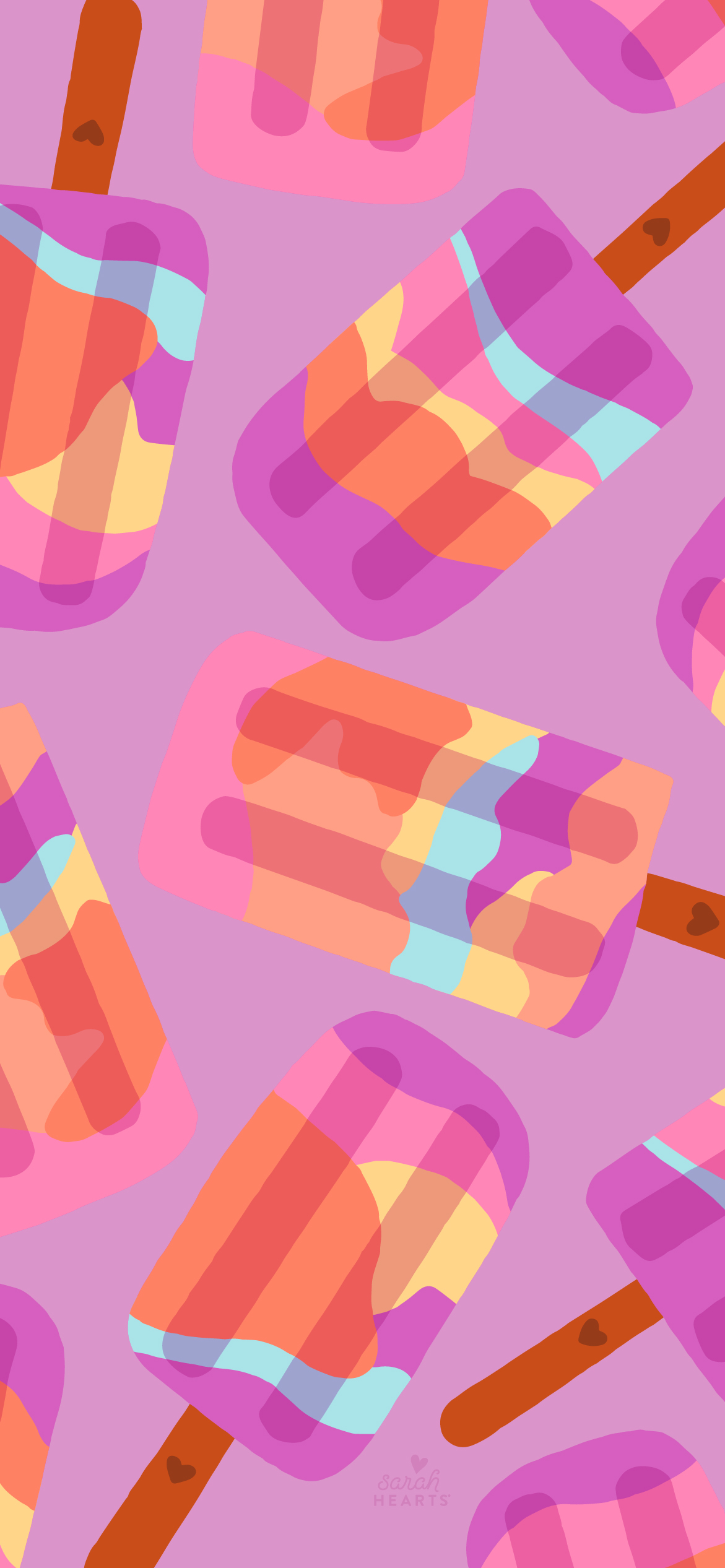 June 2022 Popsicle Calendar Wallpaper