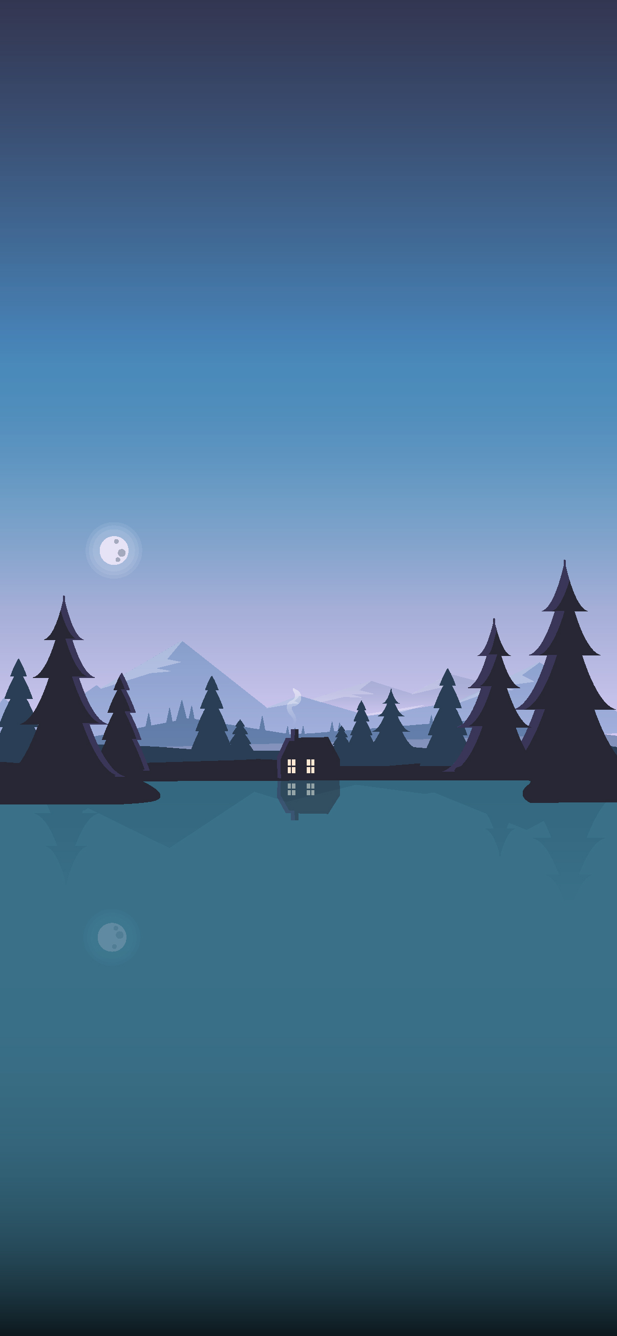 Beautiful minimalist landscape phone