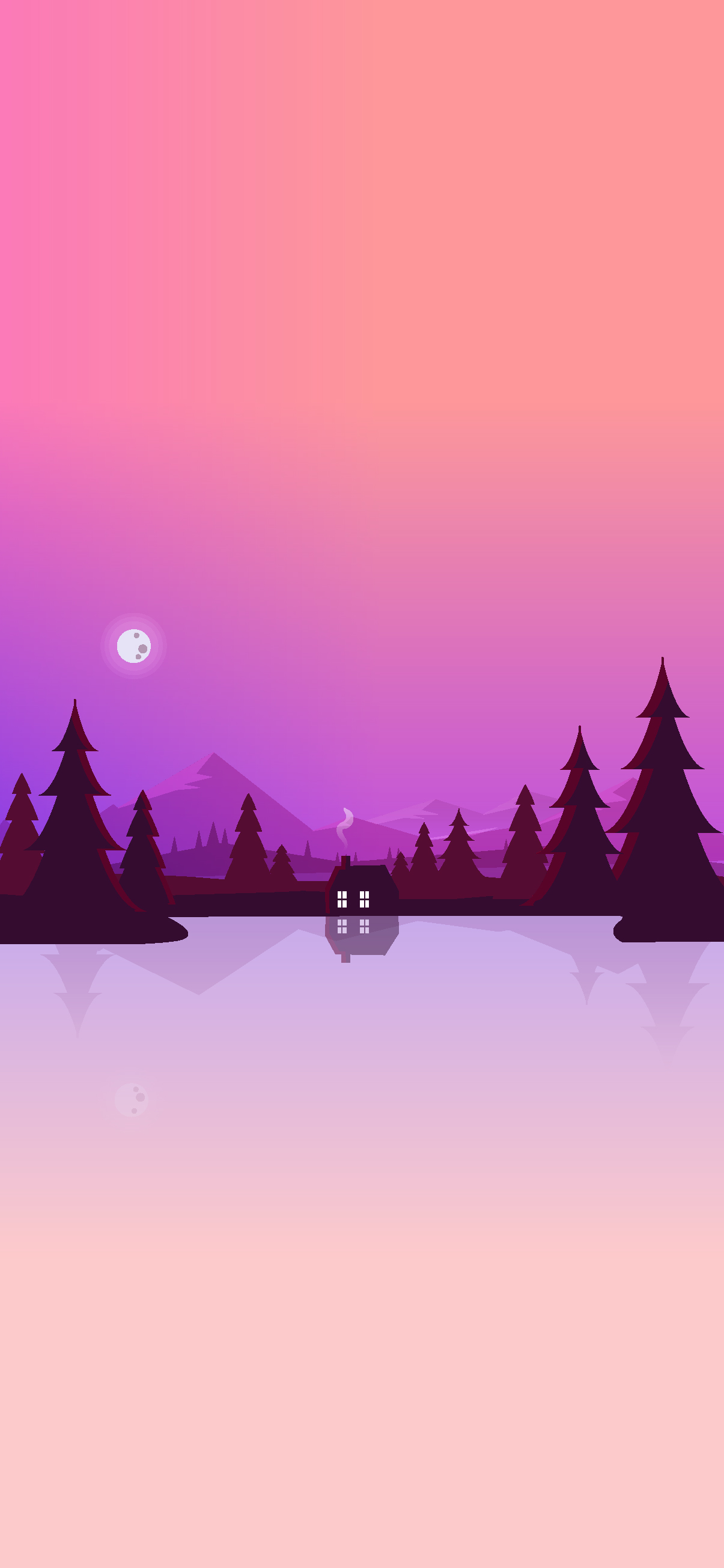 iPhone wallpaper pink landscape minimalist