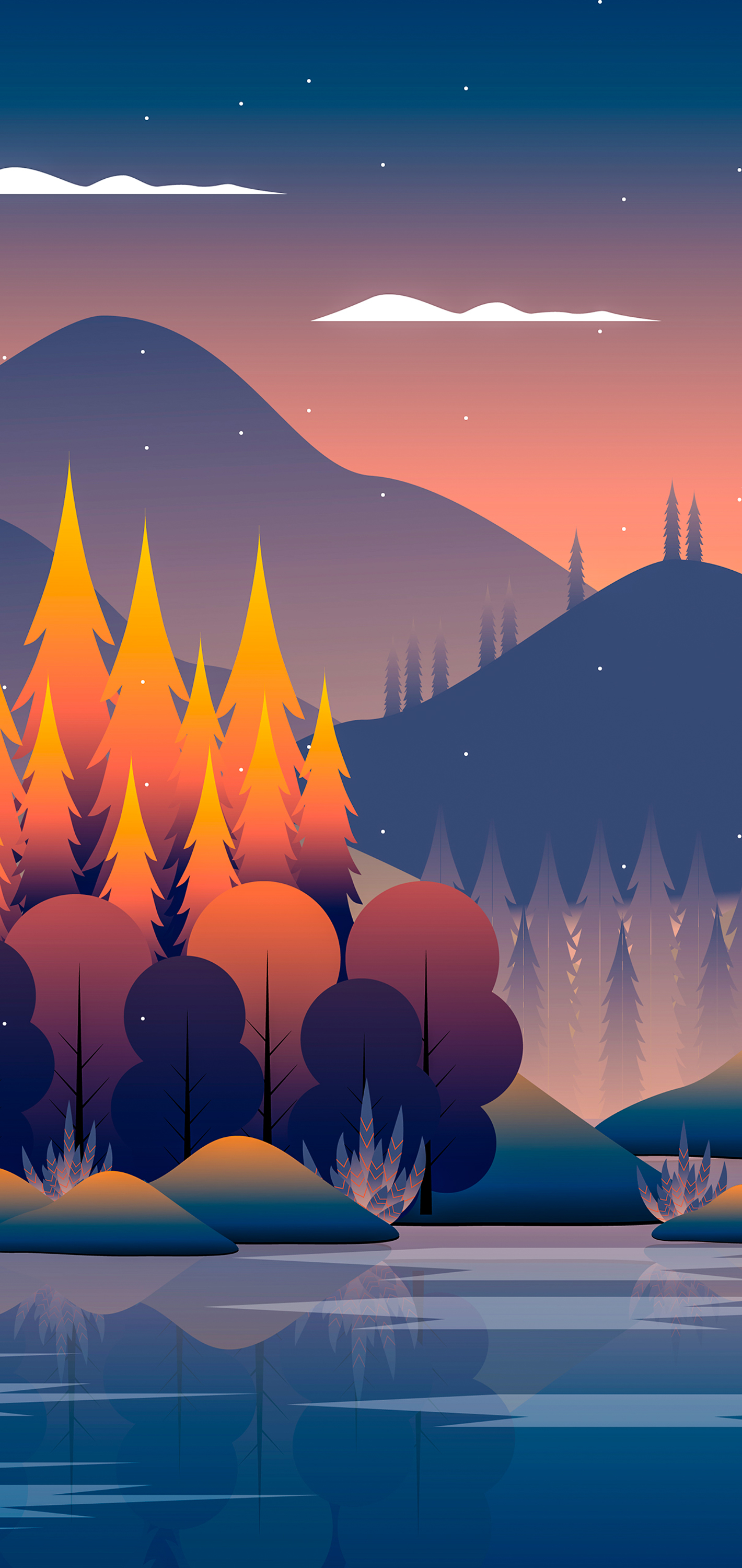 Wallpaper Landscape Minimalist, Art