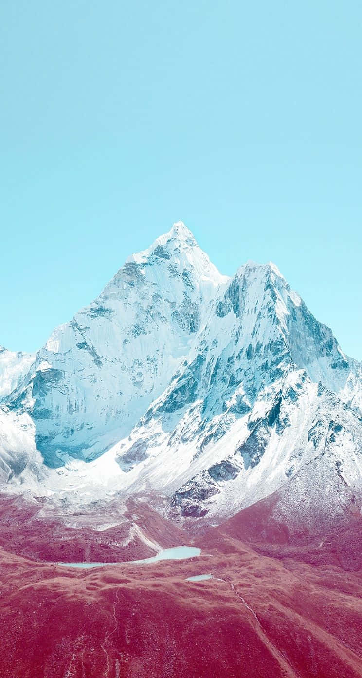 Snow With A Pink Sky Wallpaper