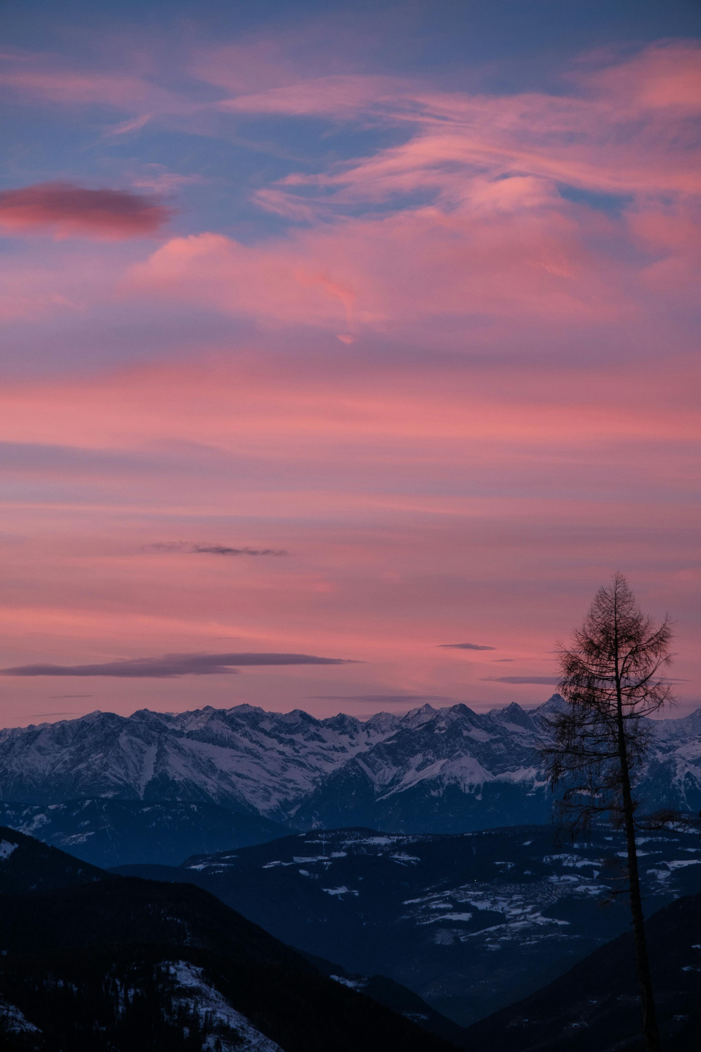 Pink Sky over Mountains · Free