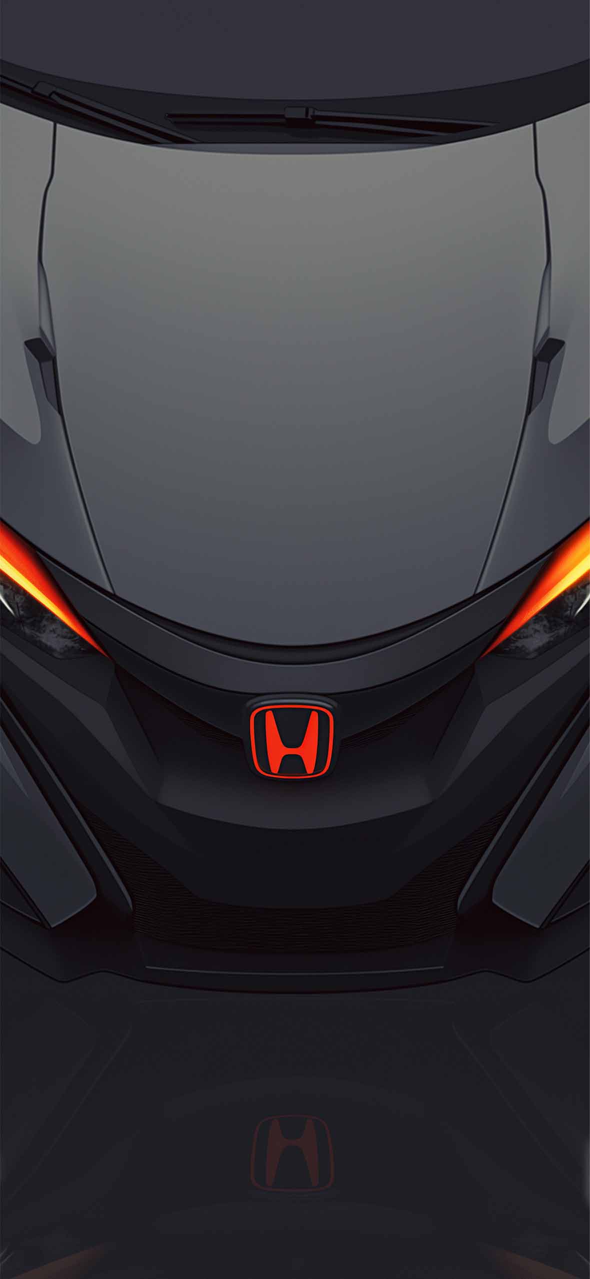 Sleek Minimalist Honda Glowing Logo Car