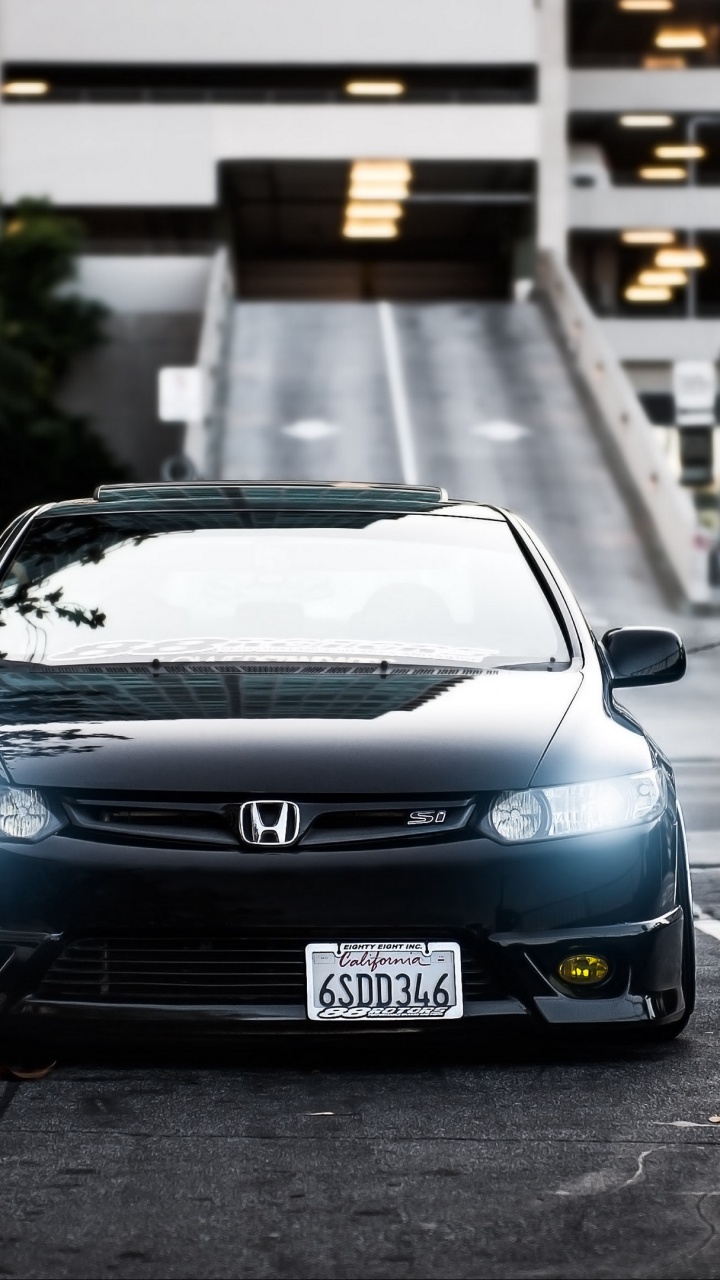 Honda Civic Wallpaper 4K, Monochrome