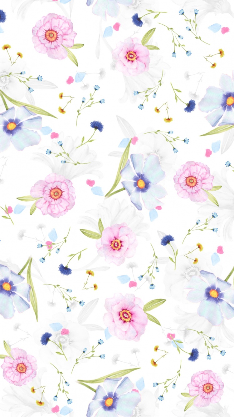 Floral designs Wallpaper 4K, White