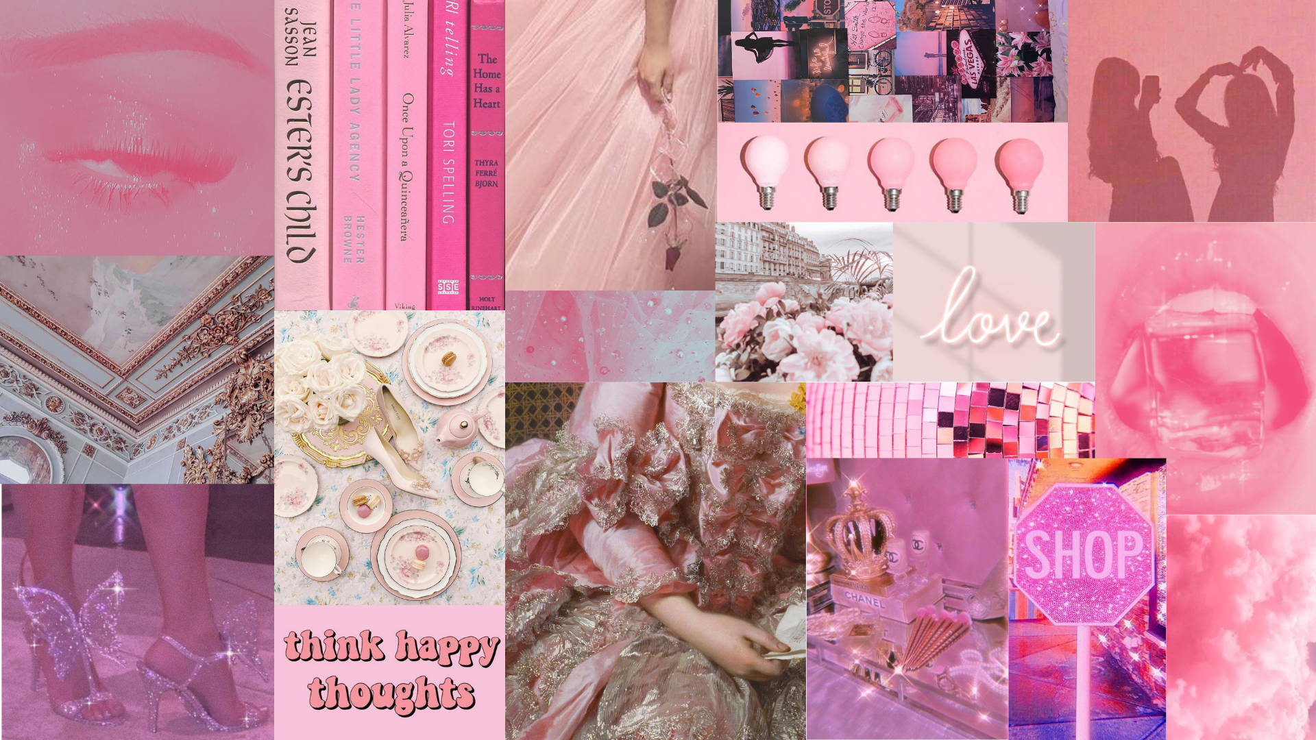 Pink Aesthetic Tmblr Laptop Collage