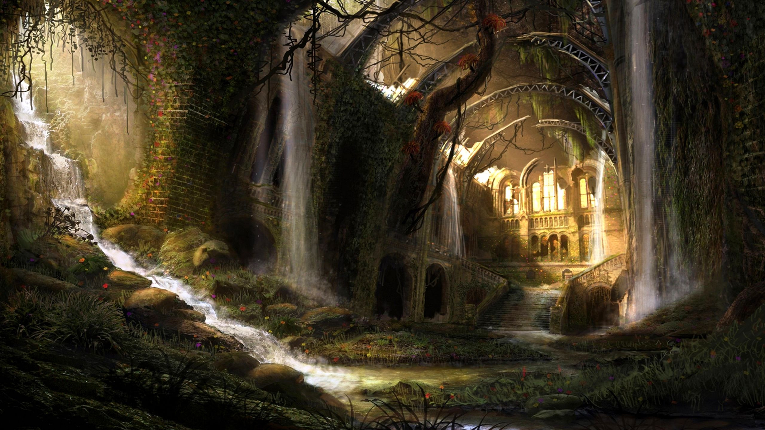 Fantasy Place Dark HD Desktop Wallpaper