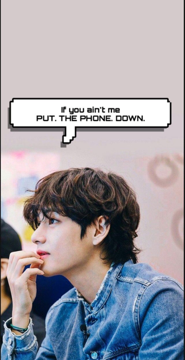 BTS Kim Taehyung Lockscreen the phone down