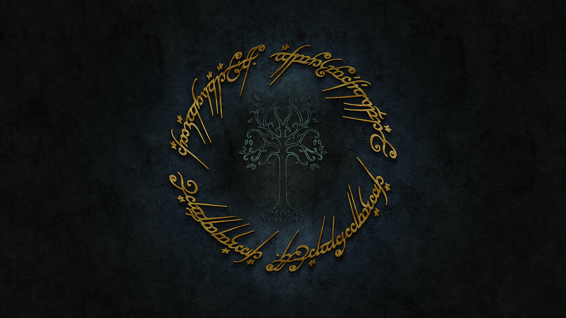 Wallpaper logo, gold, Lord of The Rings