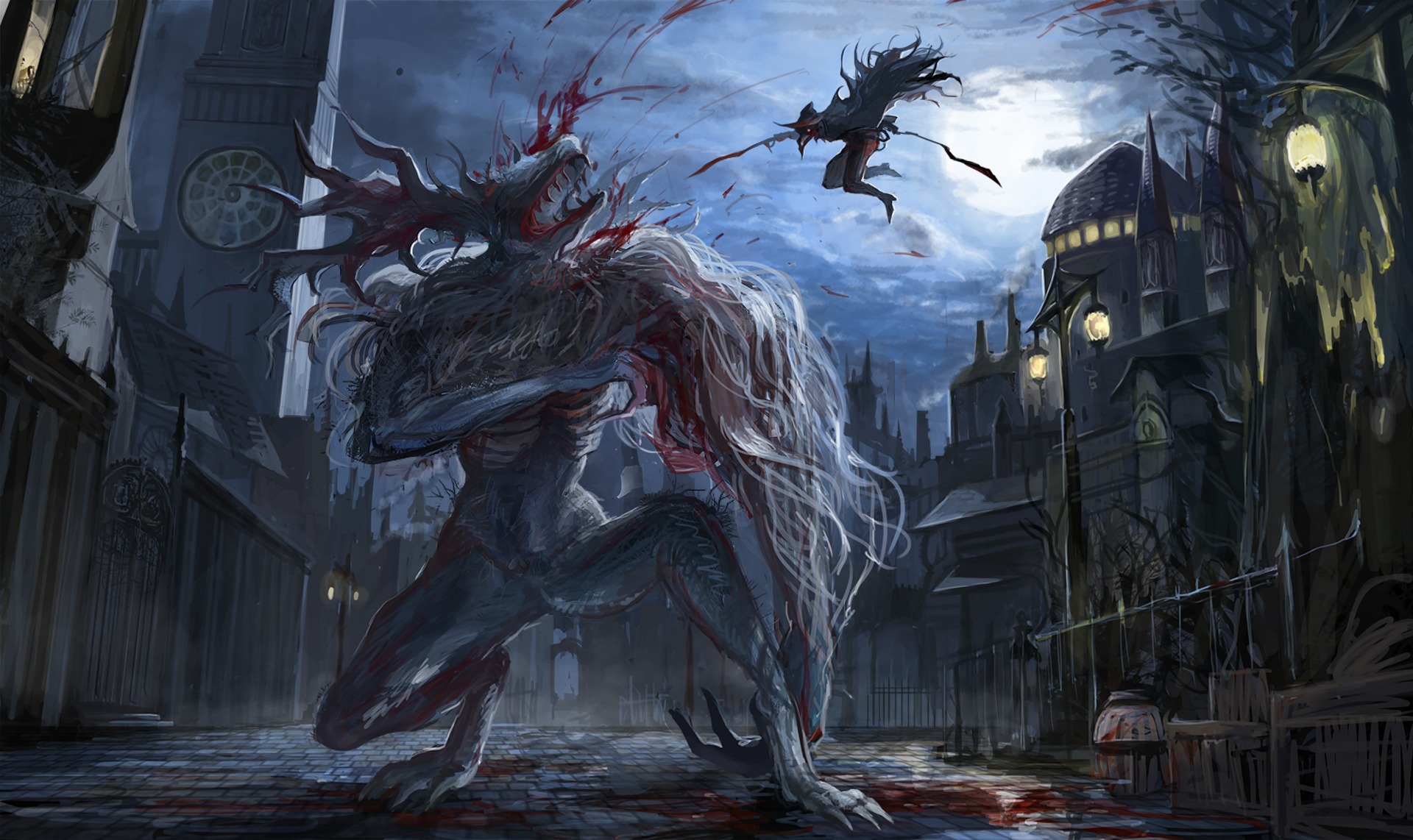 Wallpaper art, hunter, art, Bloodborne