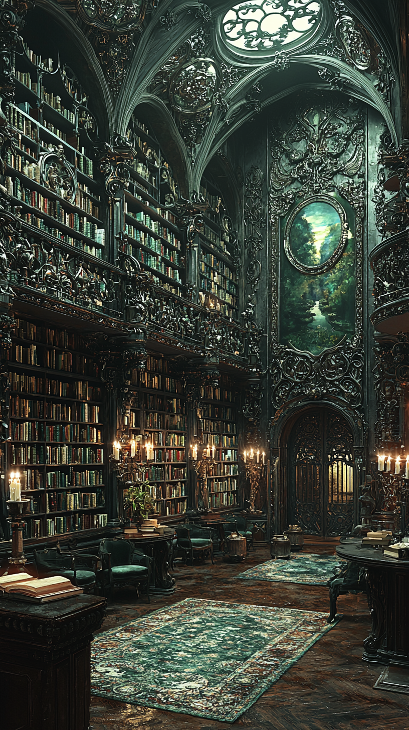 Enchanting Gothic Library Ideas: Dark